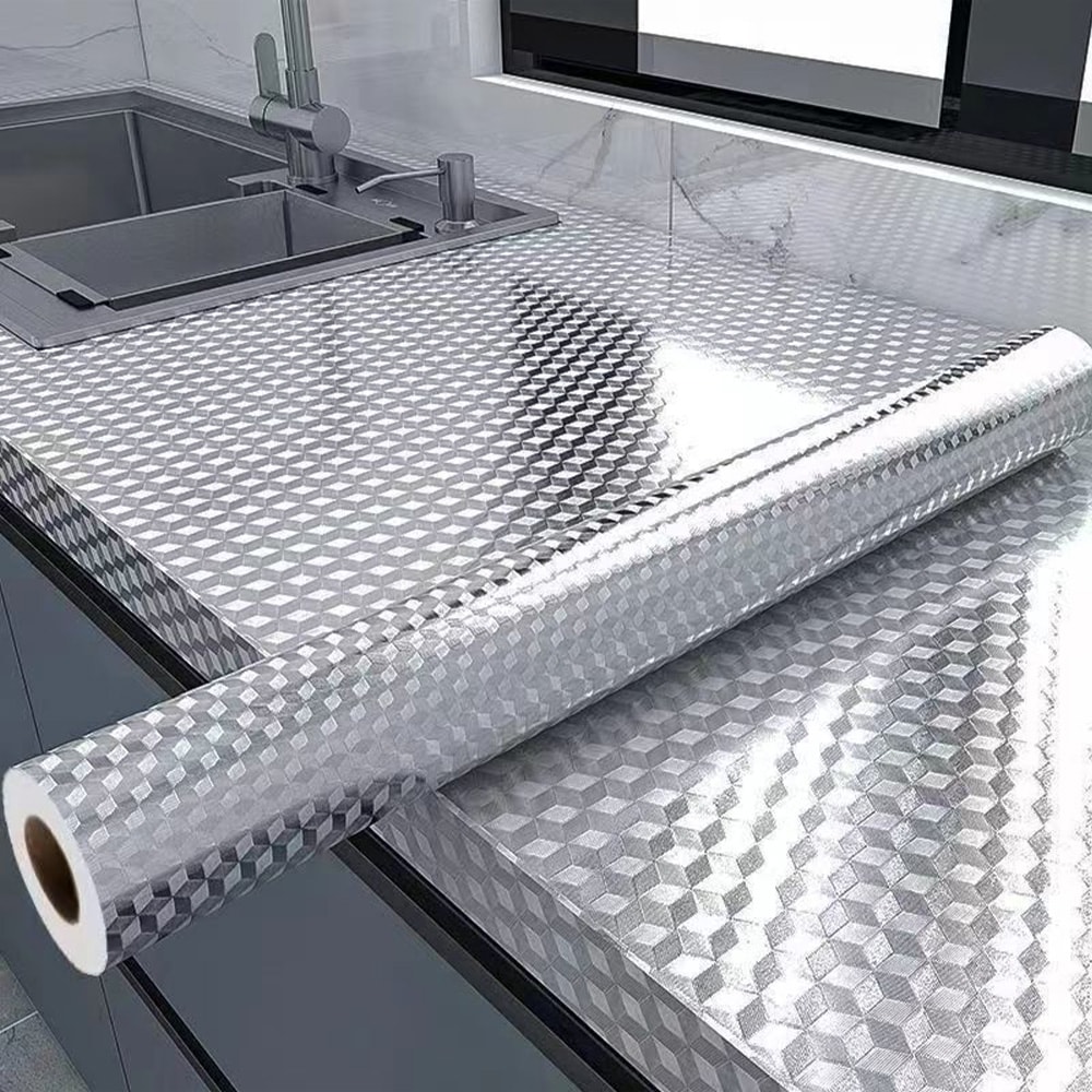 [당일발송] 행사날 주방 알루미늄 시트지 폭 60cm x 5m 기름때 방지 (오후 1시 마감)
