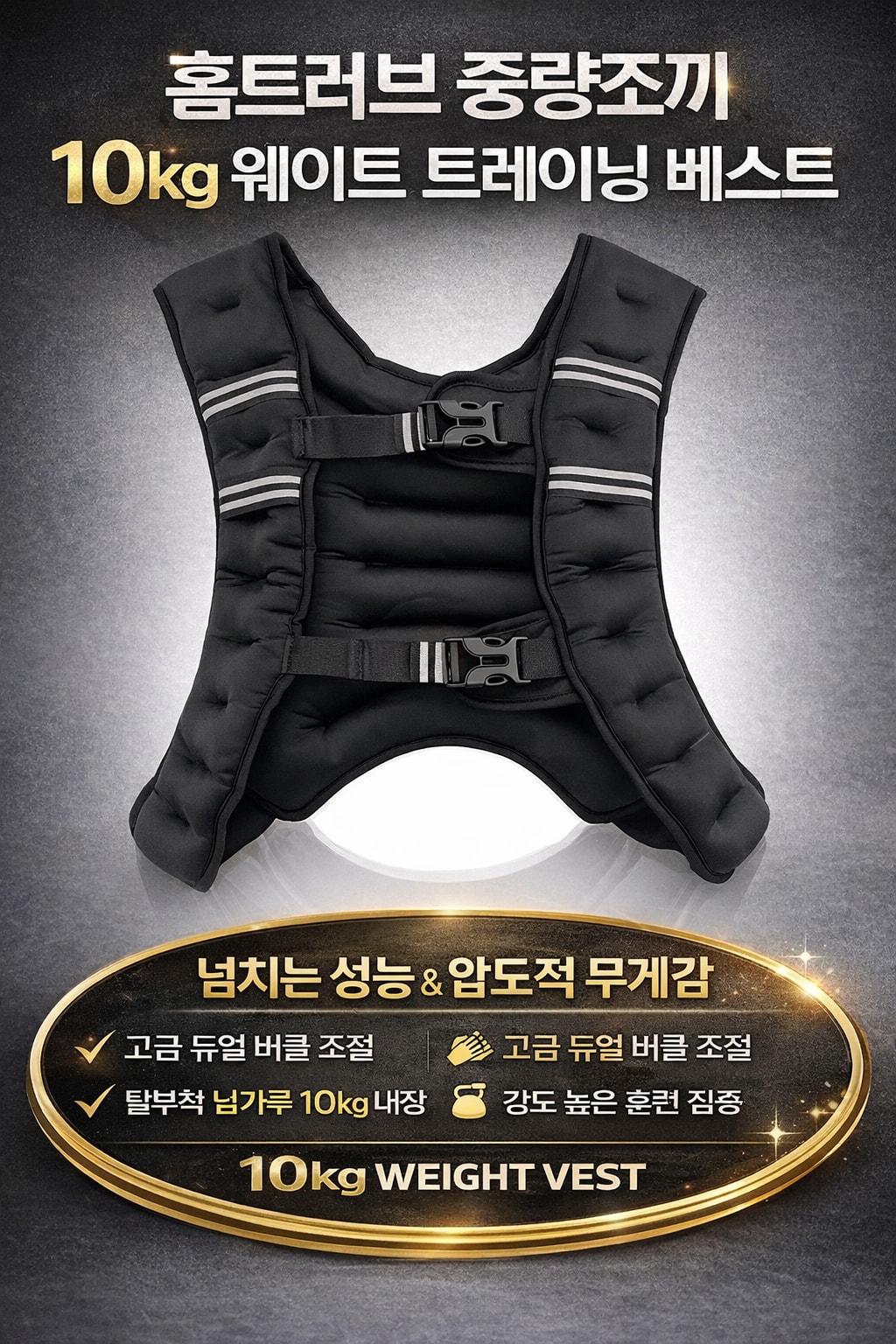[행사날] 홈트러브 중량조끼 10kg 웨이트 트레이닝 베스트 헬스 크로스핏 머슬업 ⚡당일발송