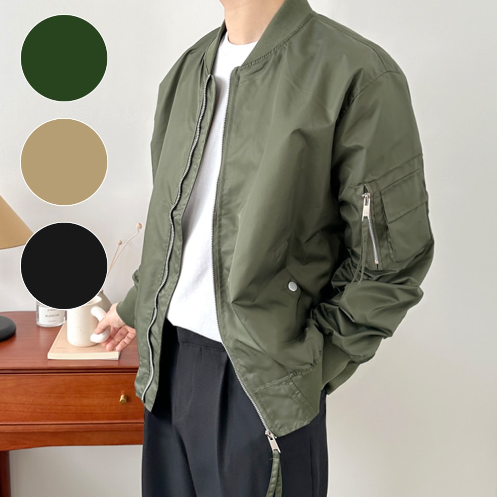 [행사날] 남자 항공 점퍼 집업 블루종 간절기 기본 데일리 아우터 ⚡당일발송