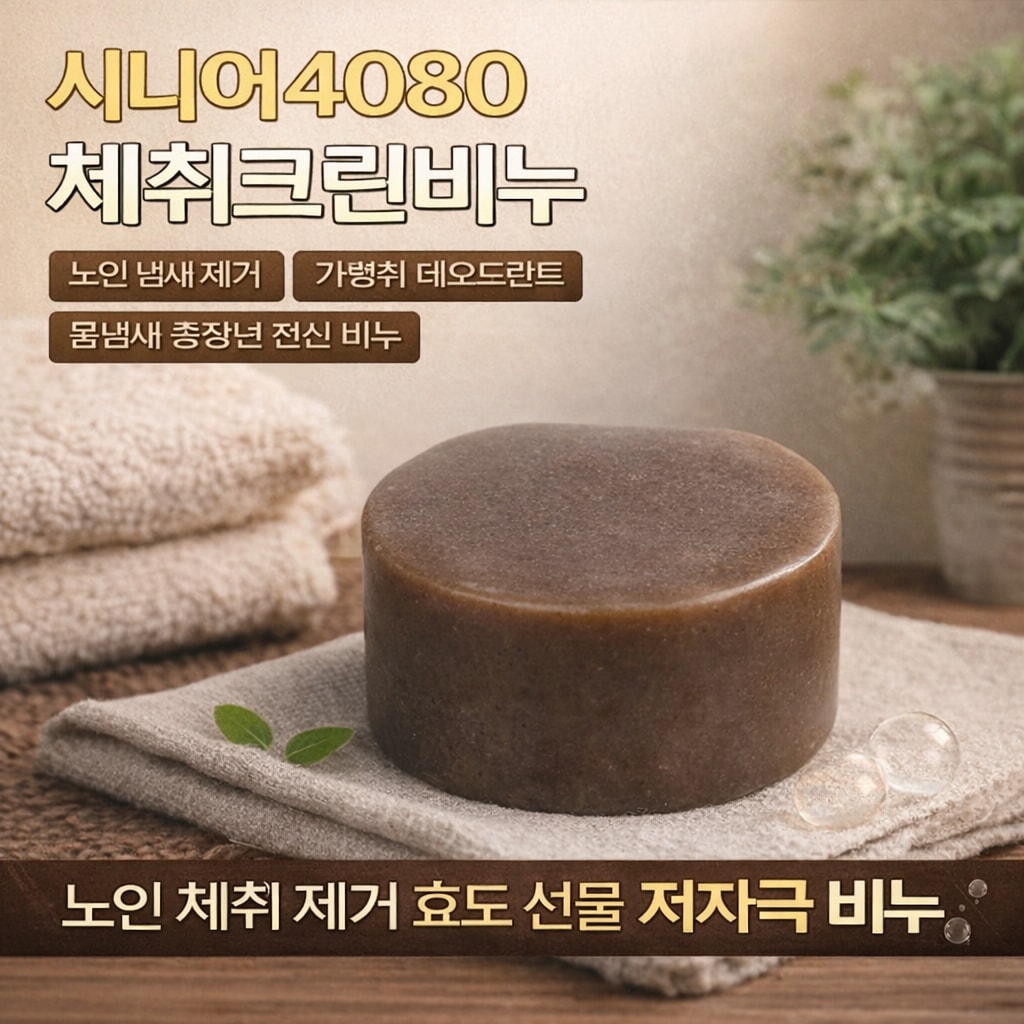[당일발송] 시니어4080 체취크린비누 노인 냄새 가령취 제거 (20%포인트적립)