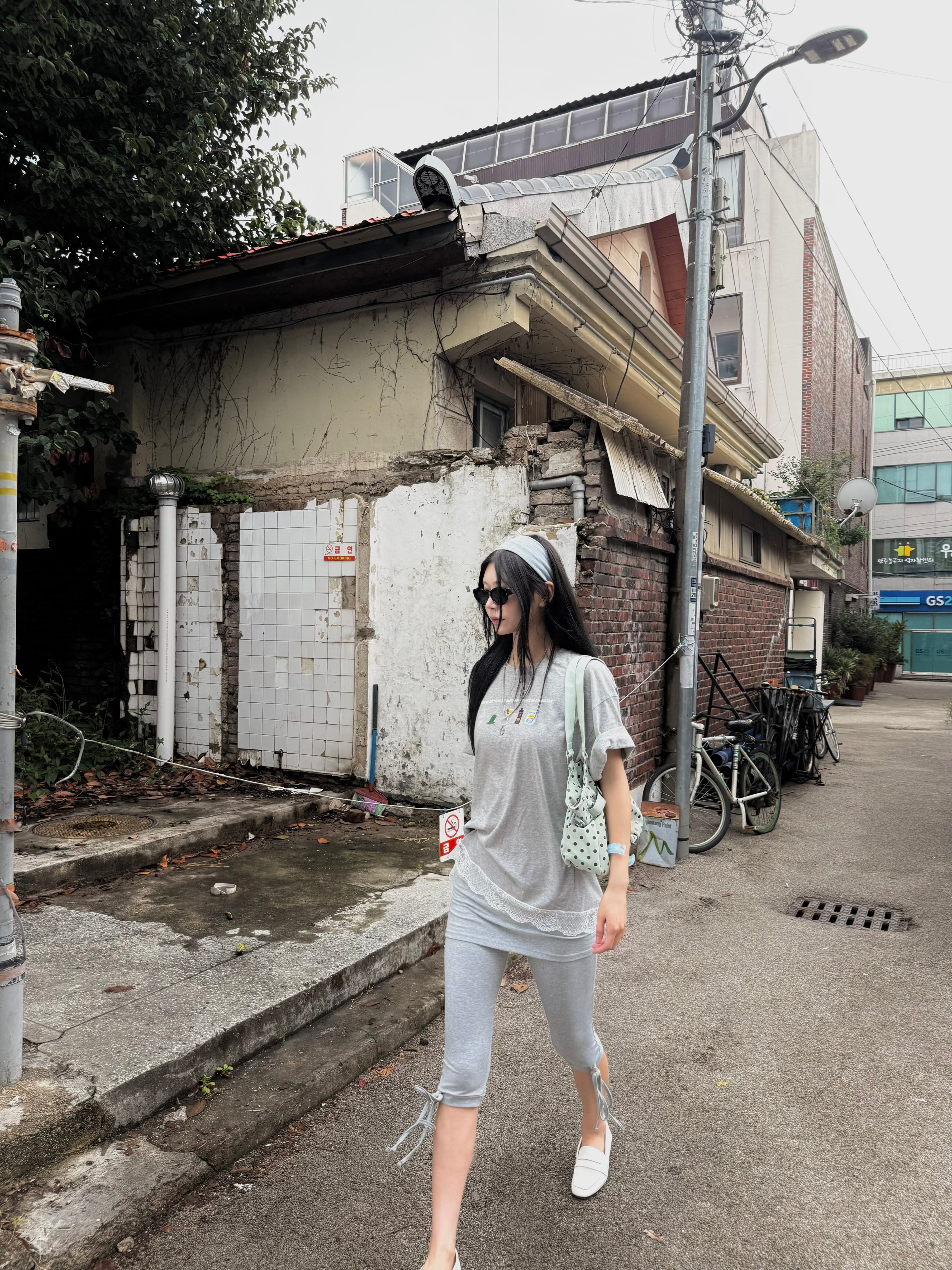 26ss 걸스 레이스 오버핏 반팔티