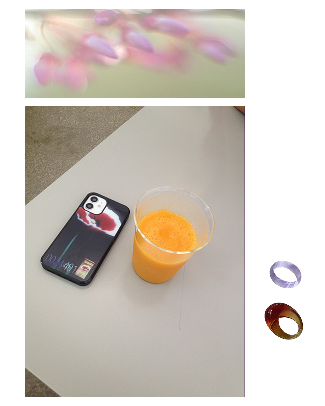 삐삐 401 블랙 phone case (glass bumper)
