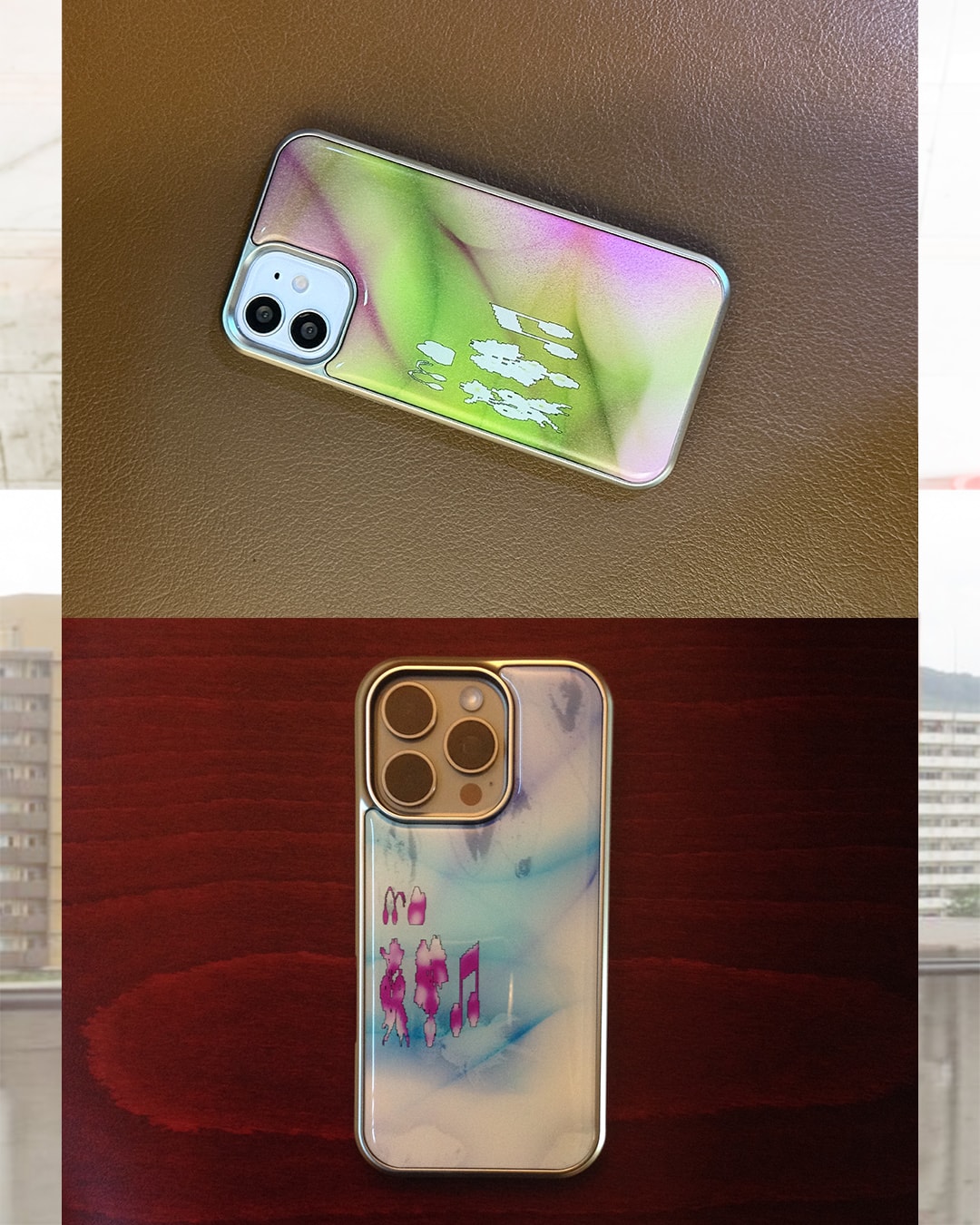 초록 여름 예찬 phone case (silver epoxy, glass)