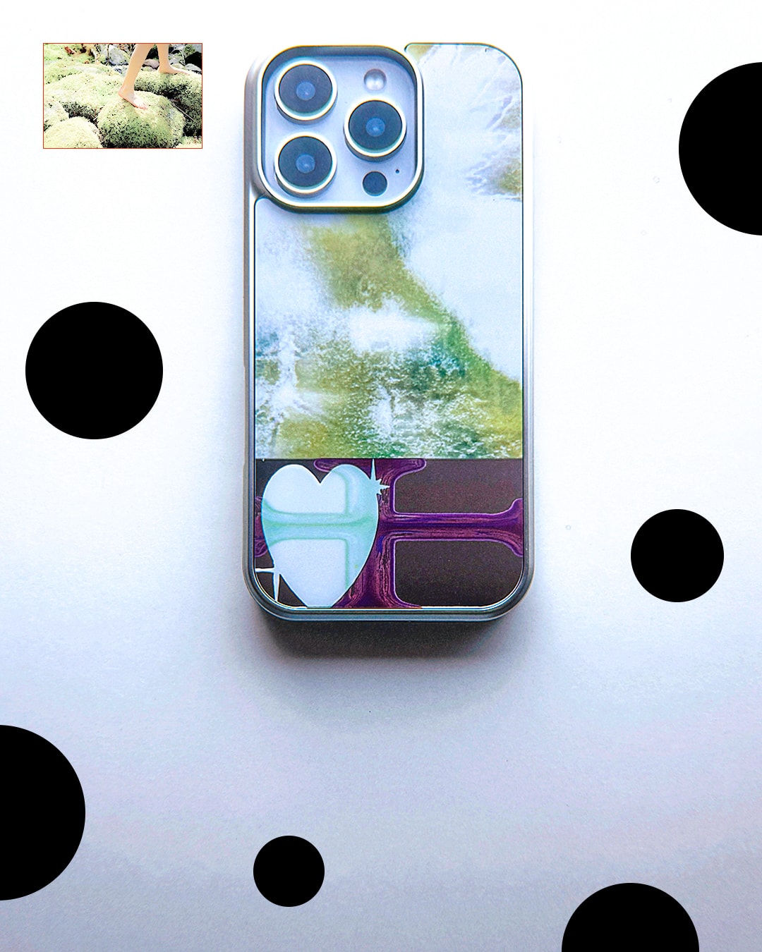 lovemoss phone case (silver glass mirror)