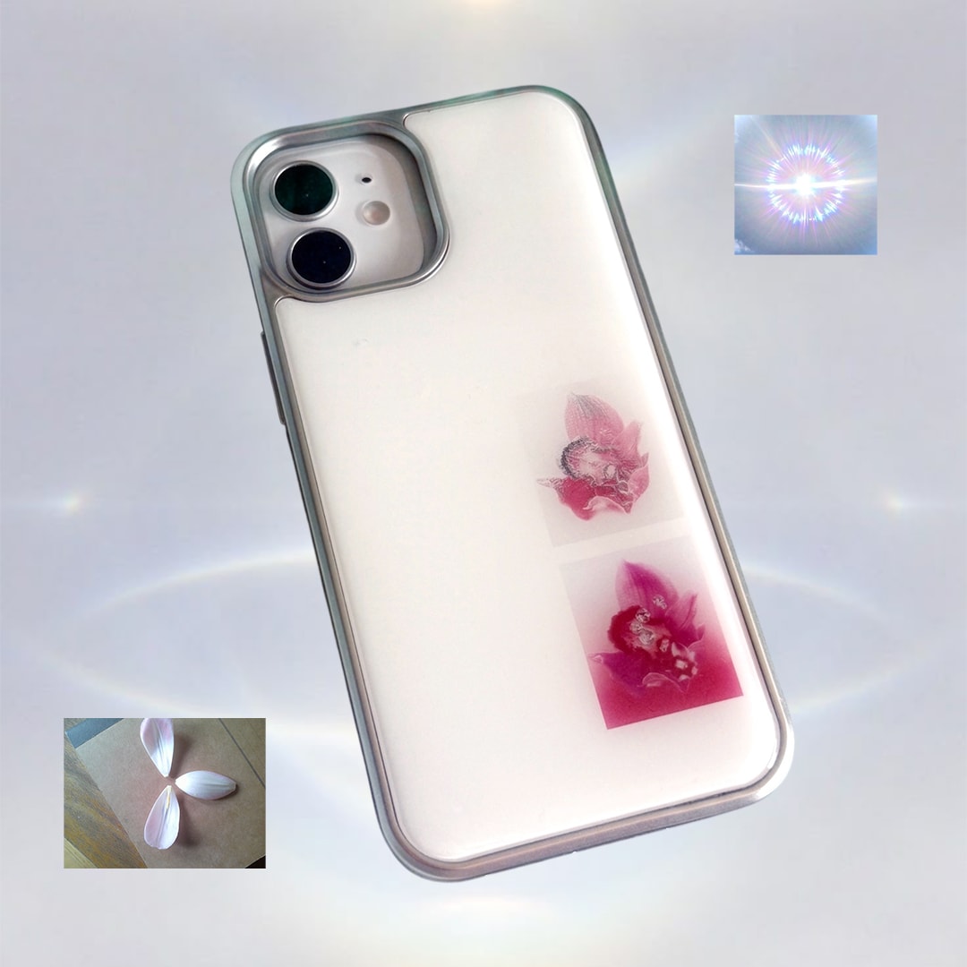 홍연몽 phone case (silver epoxy, glass)