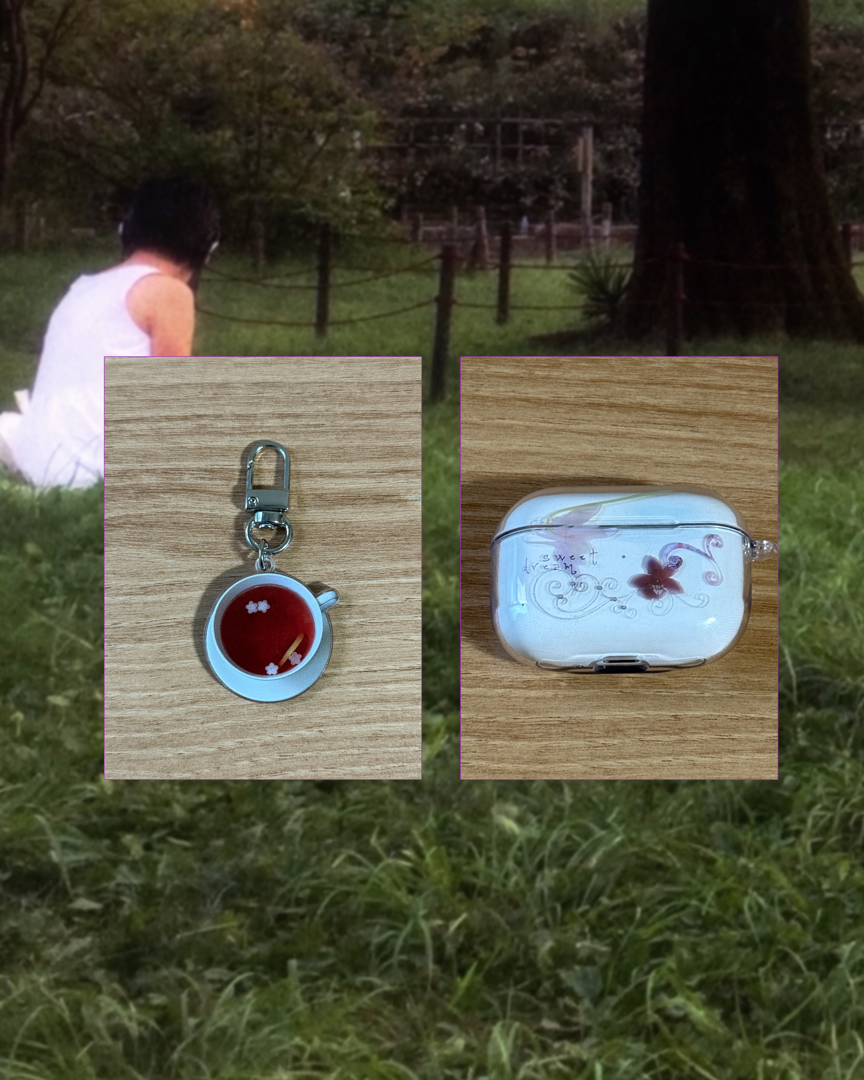 sweet dream tea airpods case (keyring set)