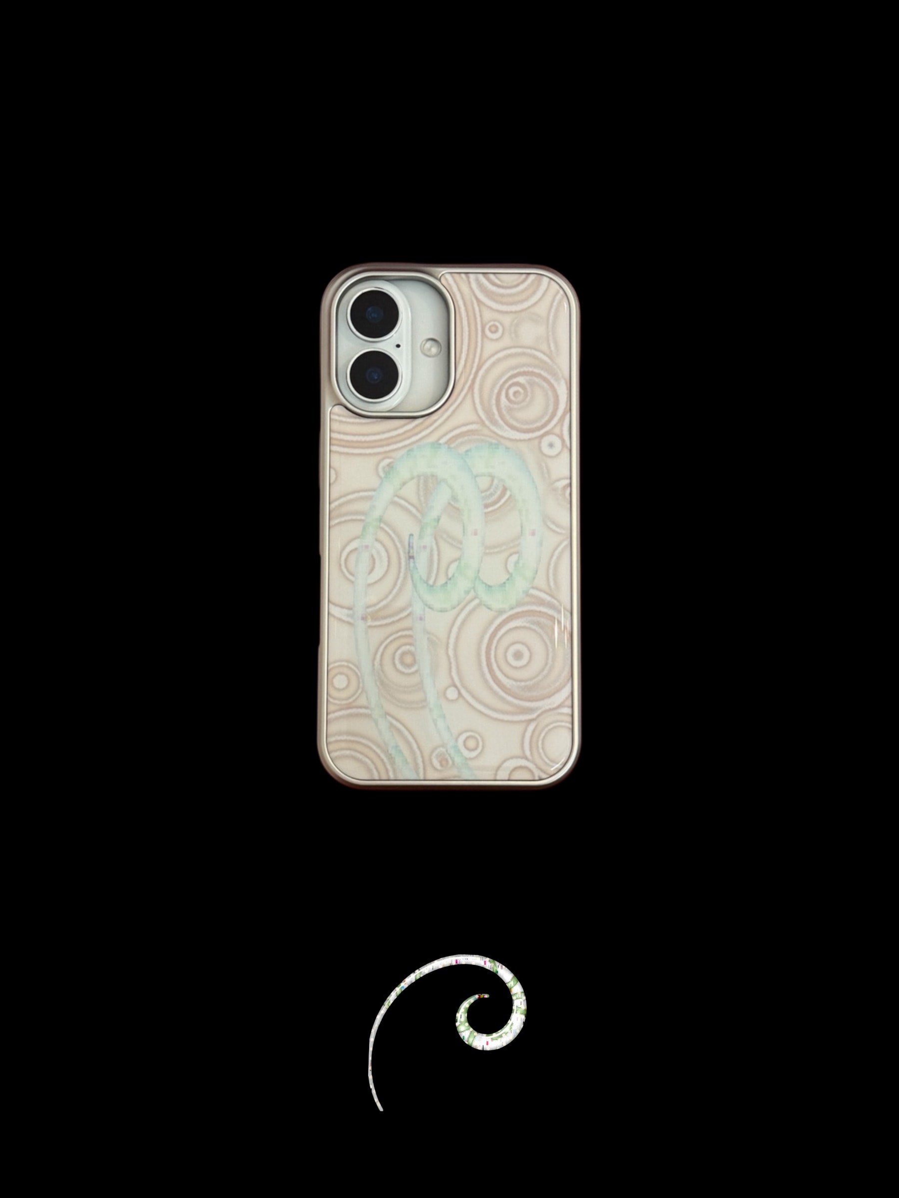 gobi phone case (silver epoxy, glass)
