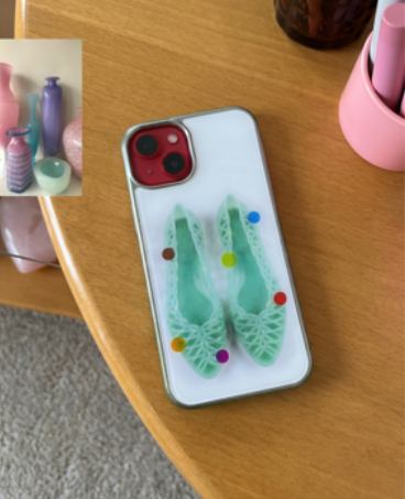 jelly(dd) phone case (silver epoxy, glass)