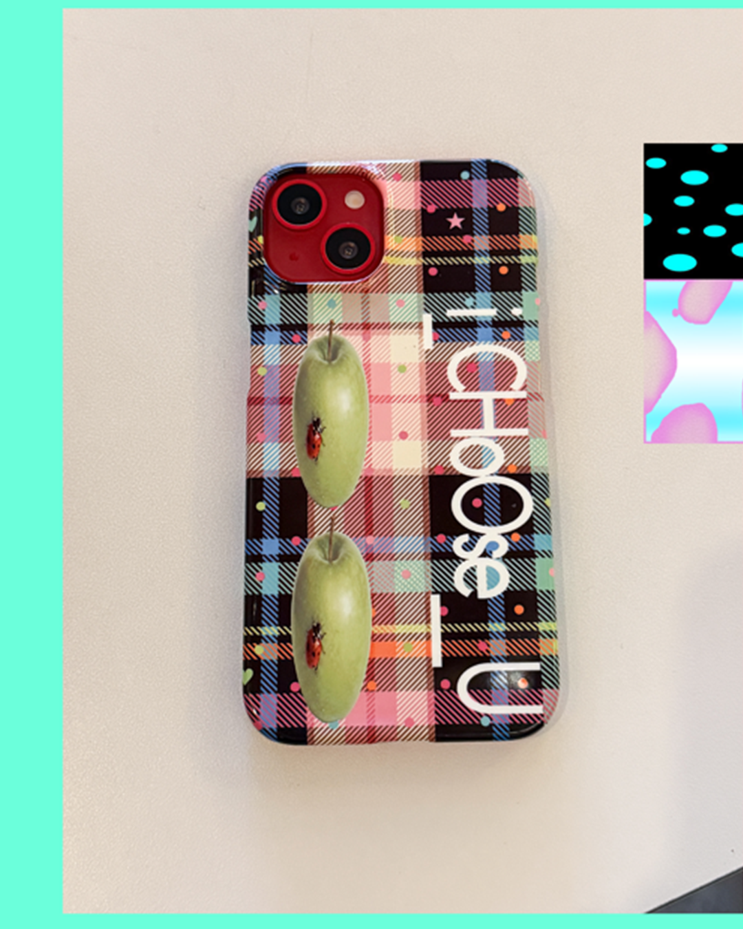 iCHoOseU 블랙 phone case (hard)