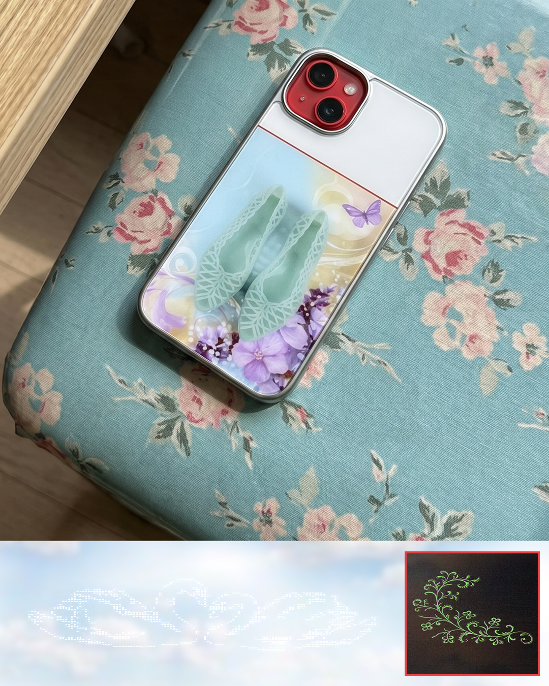 jelly(ff) phone case (silver epoxy, glass)