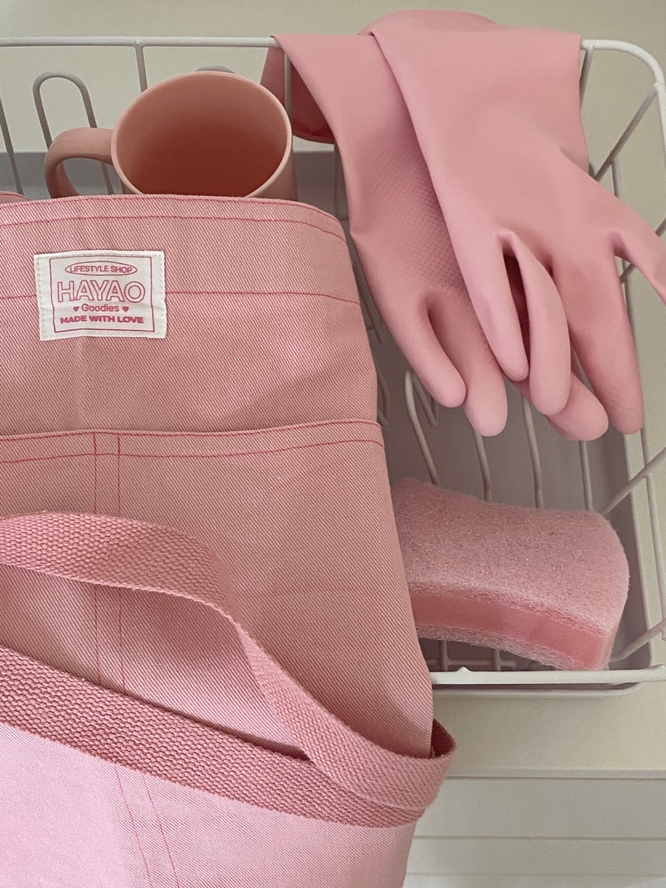 HAYAO mini apron (baby pink)