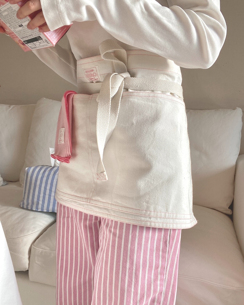 HAYAO mini apron (white)