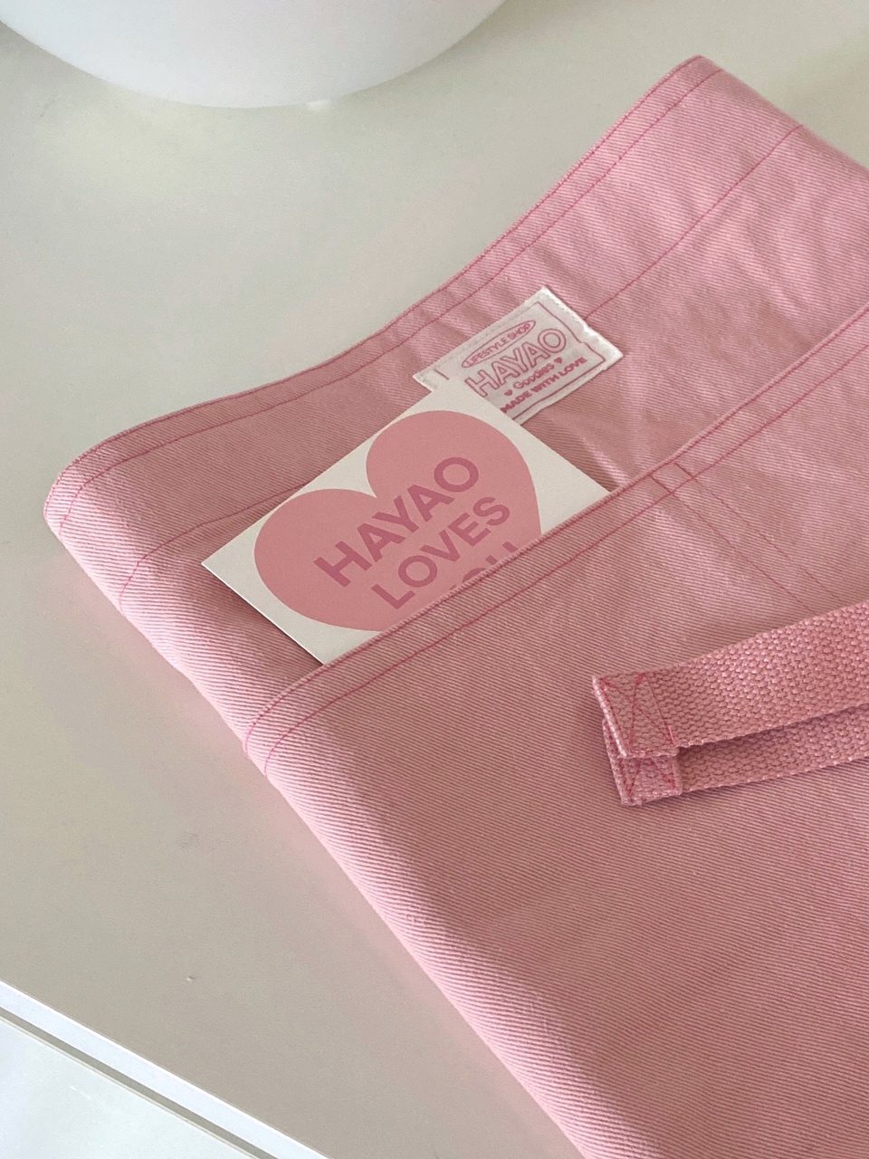 HAYAO mini apron (baby pink)