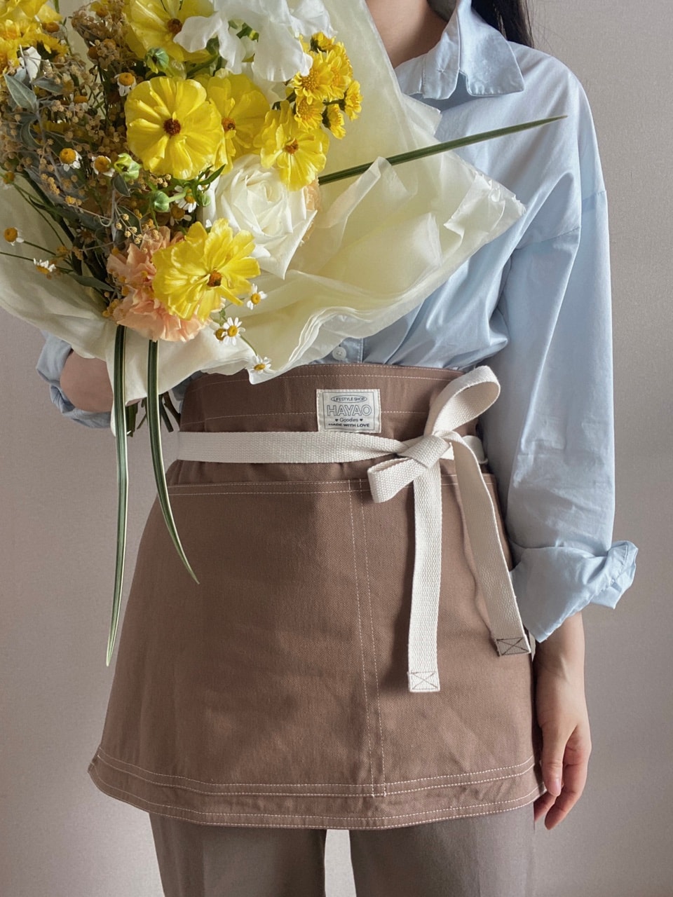 HAYAO mini apron (Brown)