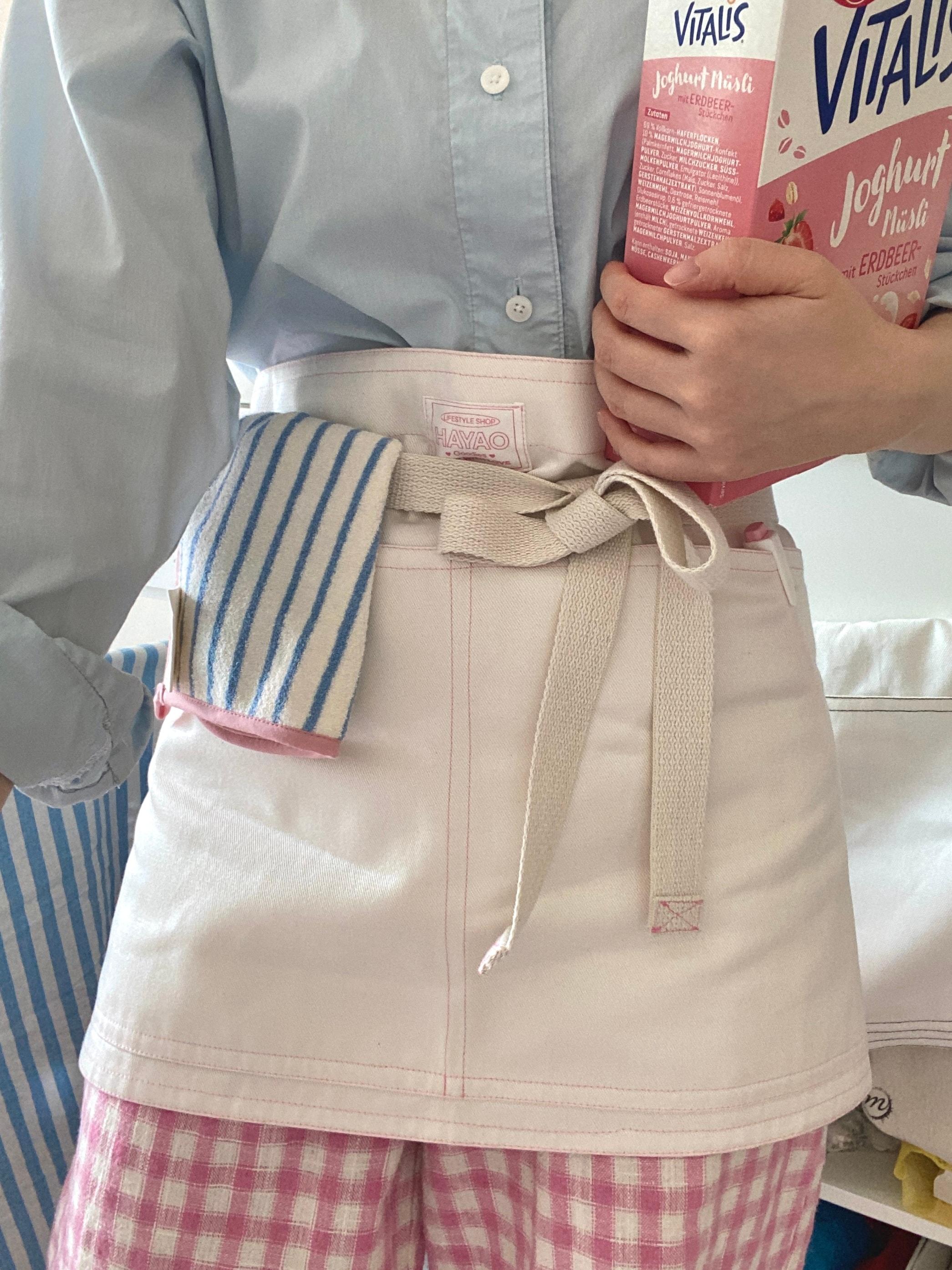 HAYAO mini apron (white)