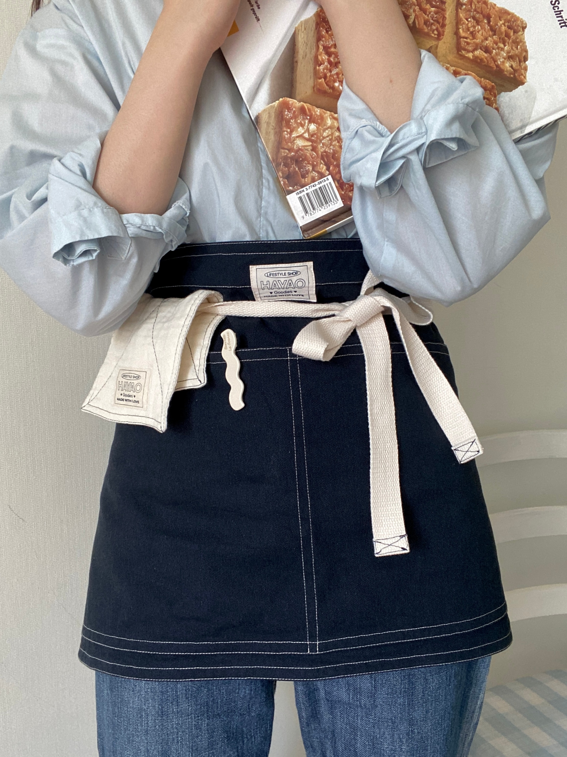 HAYAO mini apron (Navy)