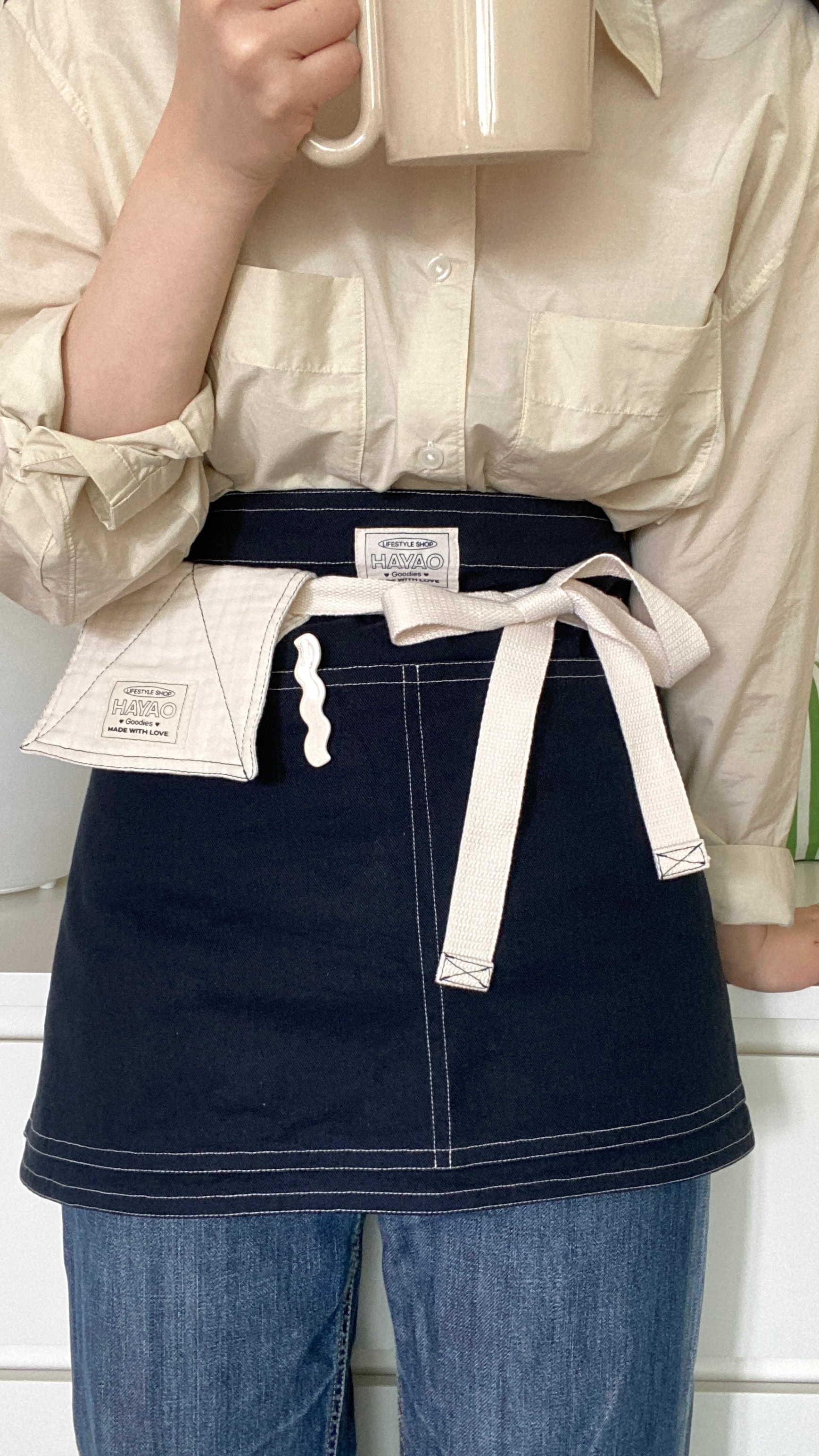 HAYAO mini apron (Navy)