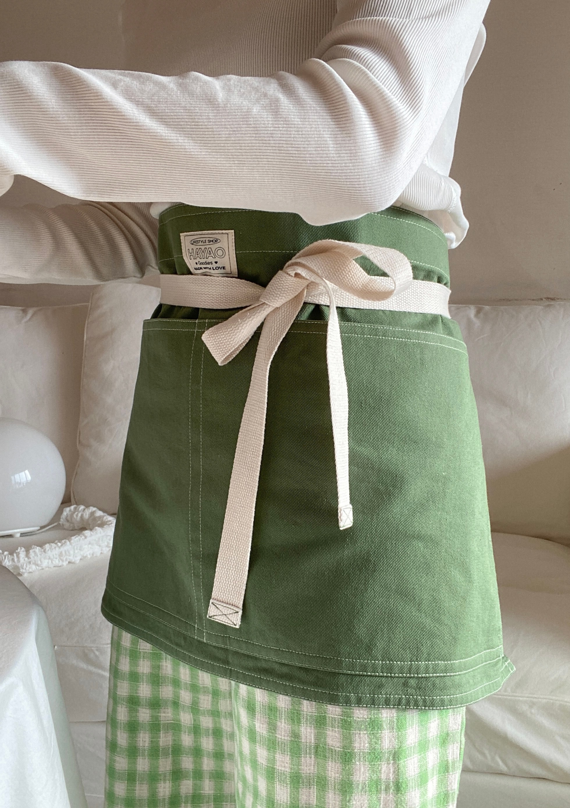 HAYAO mini apron (Olive green)
