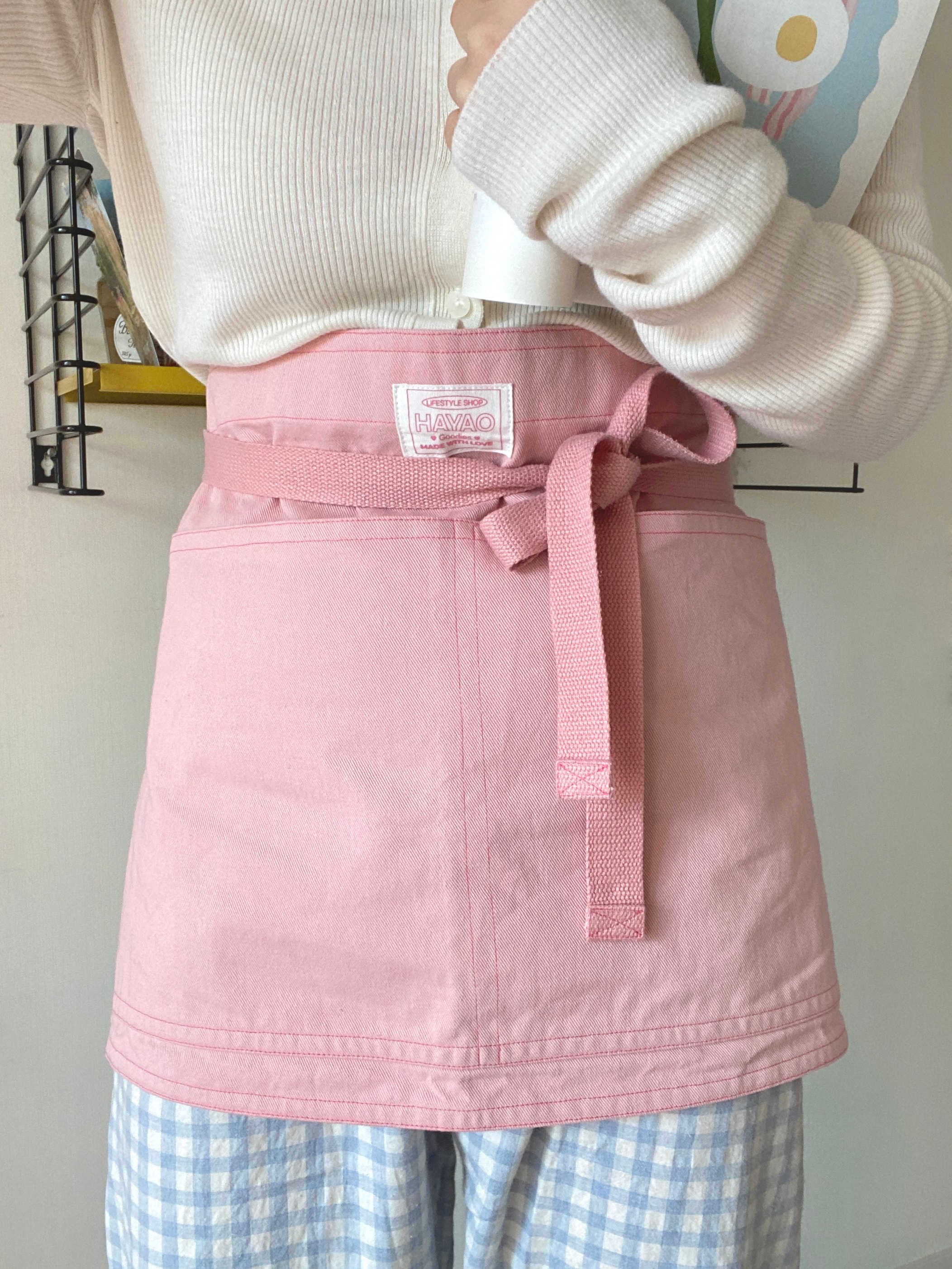 HAYAO mini apron (baby pink)