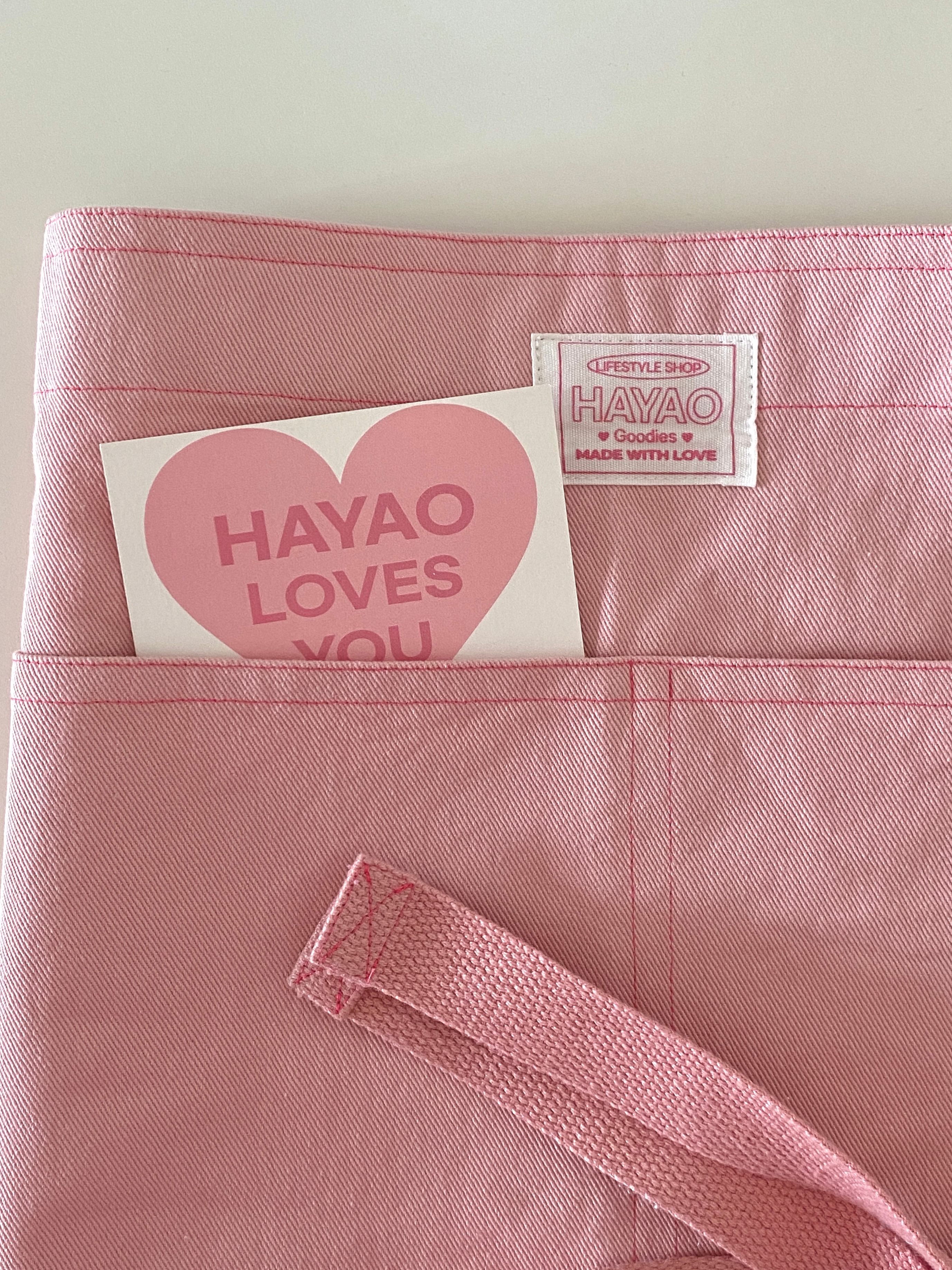 HAYAO mini apron (baby pink)