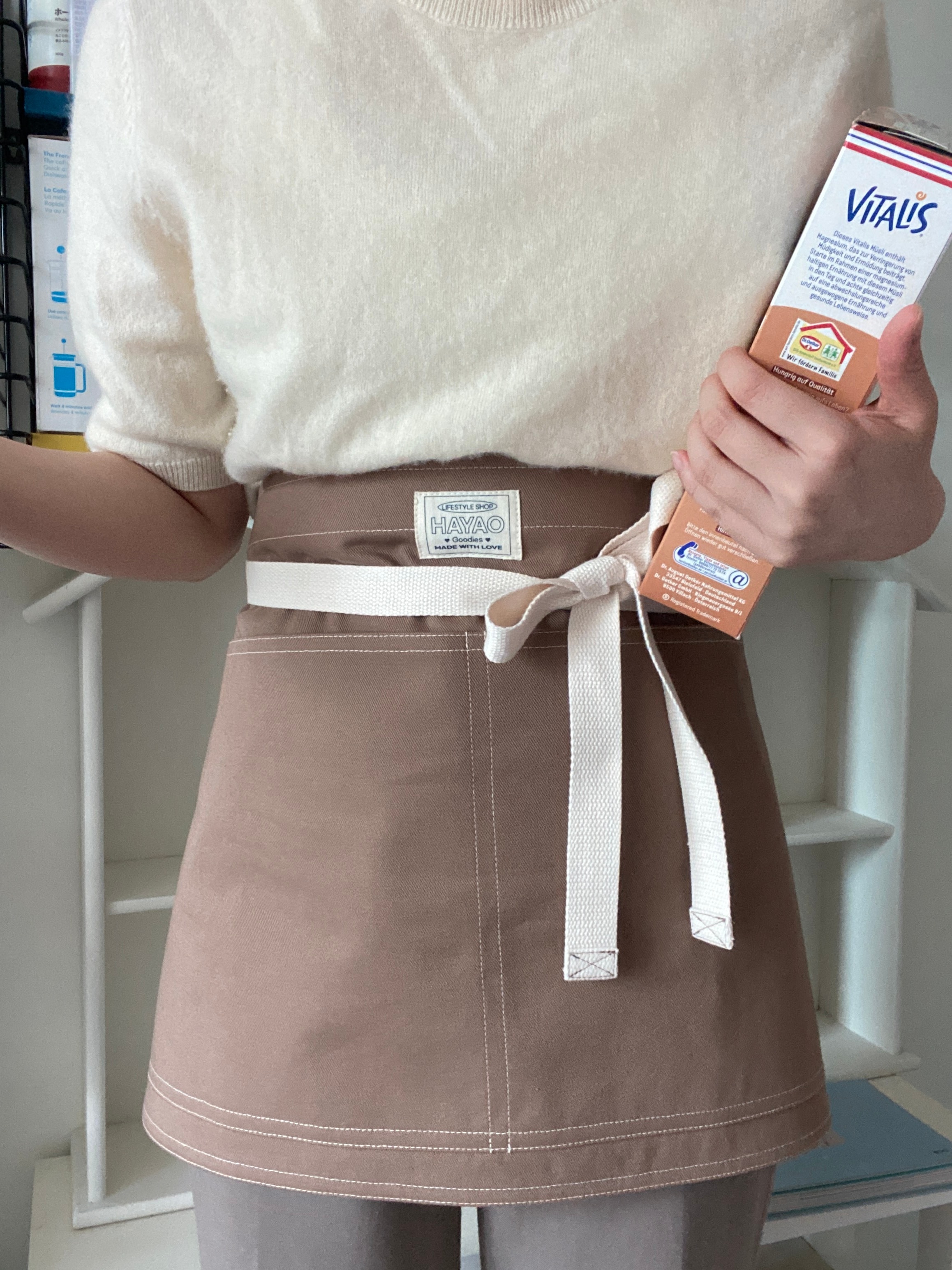 HAYAO mini apron (Brown)