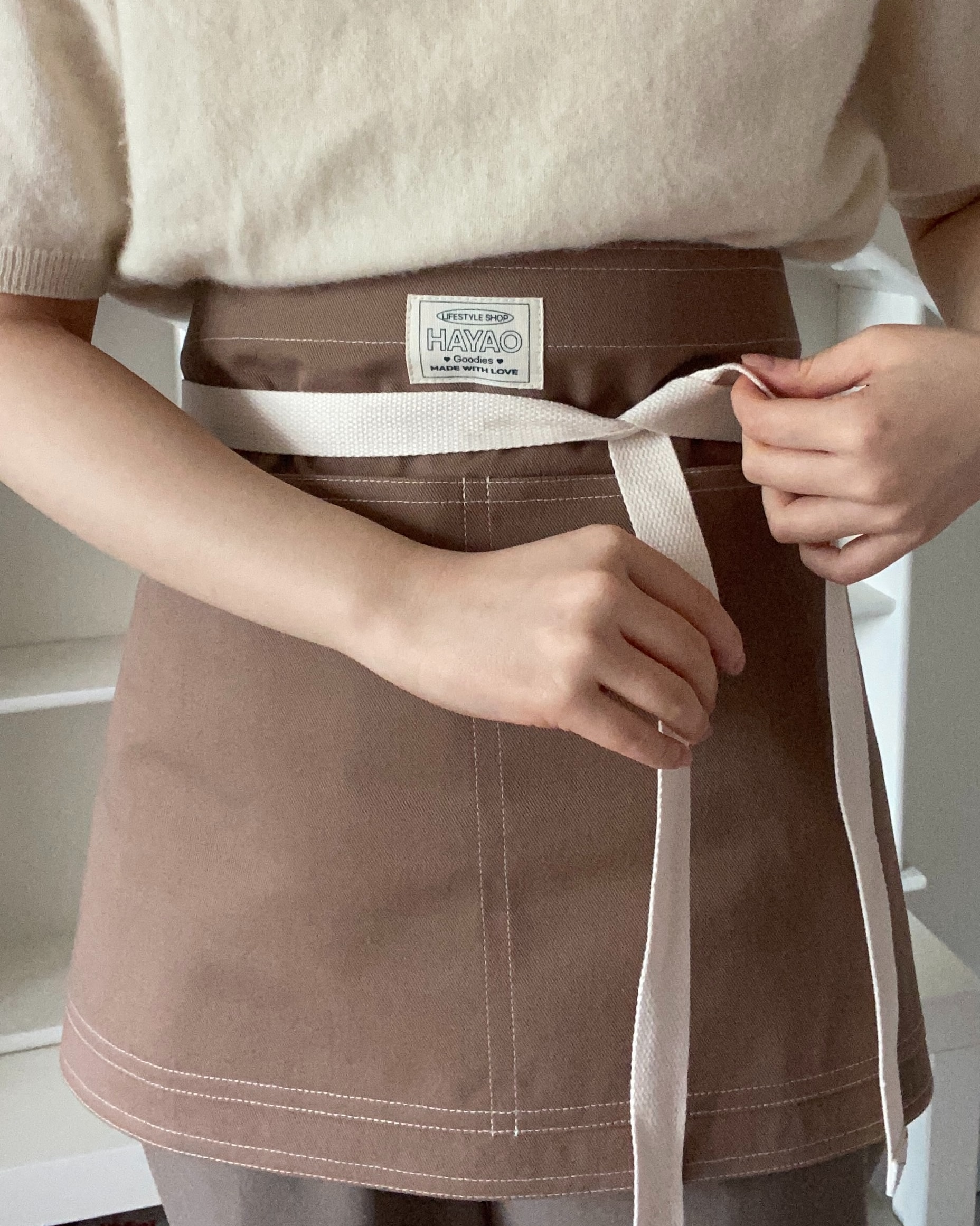 HAYAO mini apron (Brown)