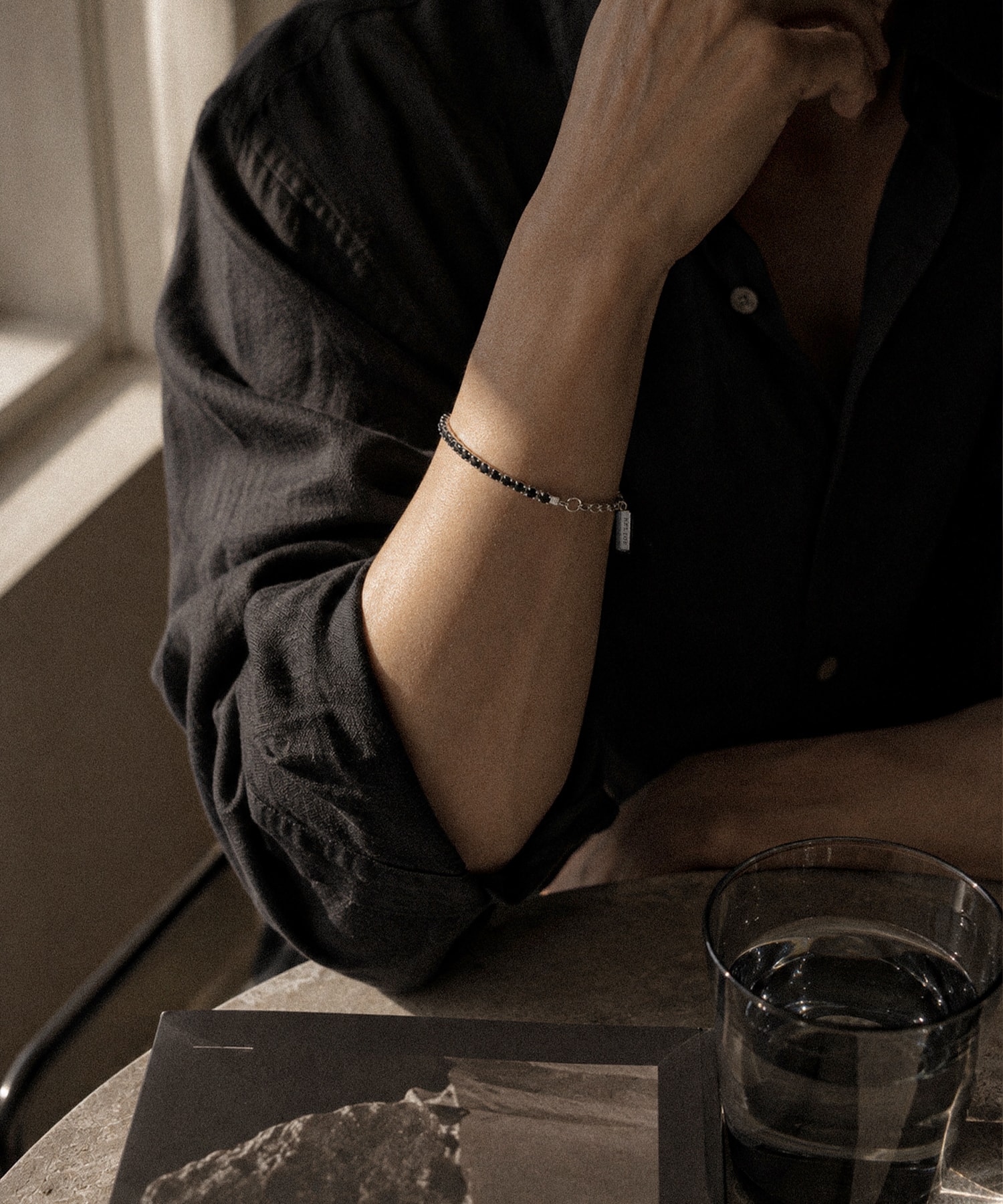 TENNIS BRACELET #1 [BLACK]