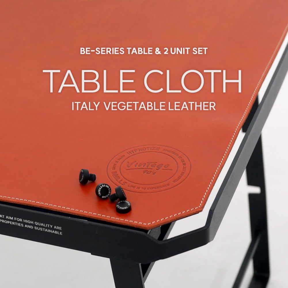 BE-SERIES : Italy Leather Table Cloth ORANGE