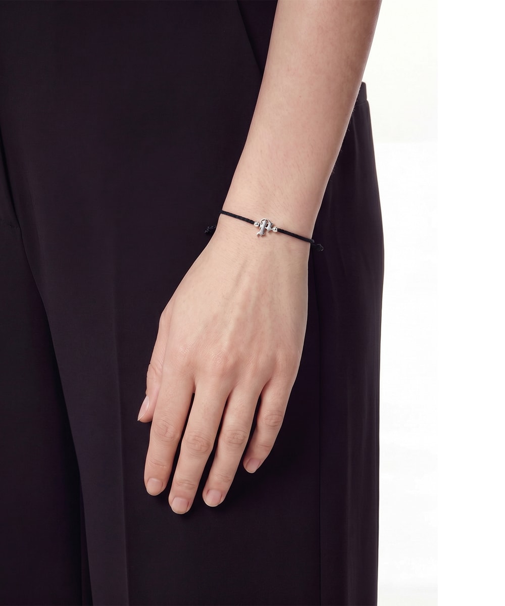 INITIAL BRACELET - BLACK
