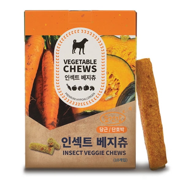 [알러지/눈물케어] 인섹트 베지츄 반려견 곤충 야채 댕댕이껌 (당근/단호박,브로콜리/시금치,비트/양배추)