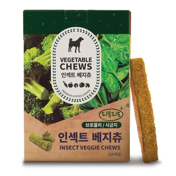 [알러지/눈물케어] 인섹트 베지츄 반려견 곤충 야채 댕댕이껌 (당근/단호박,브로콜리/시금치,비트/양배추)