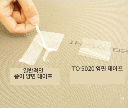 제거할때  끈적임이 없는 장판시공용  양면테이프