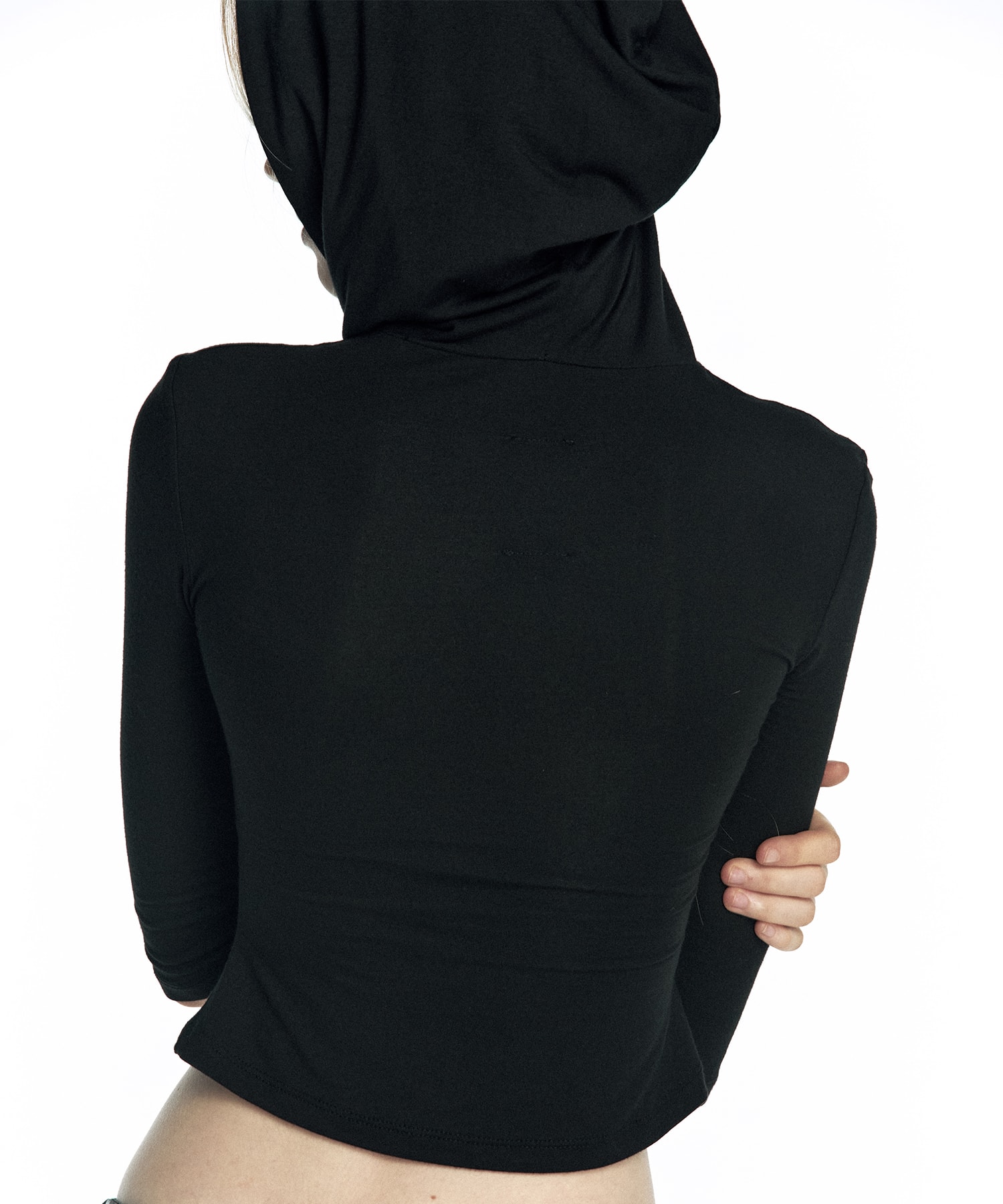Zen Angel Hoodie Top Black