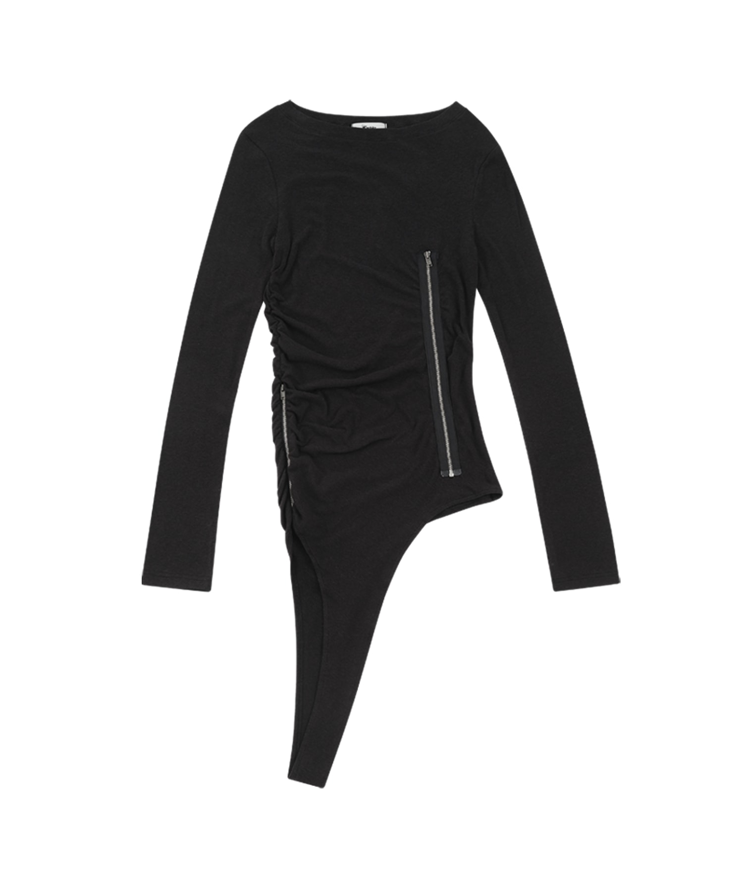 [Restock 10.6] Cut-Out Slash Zip Longsleeve Black