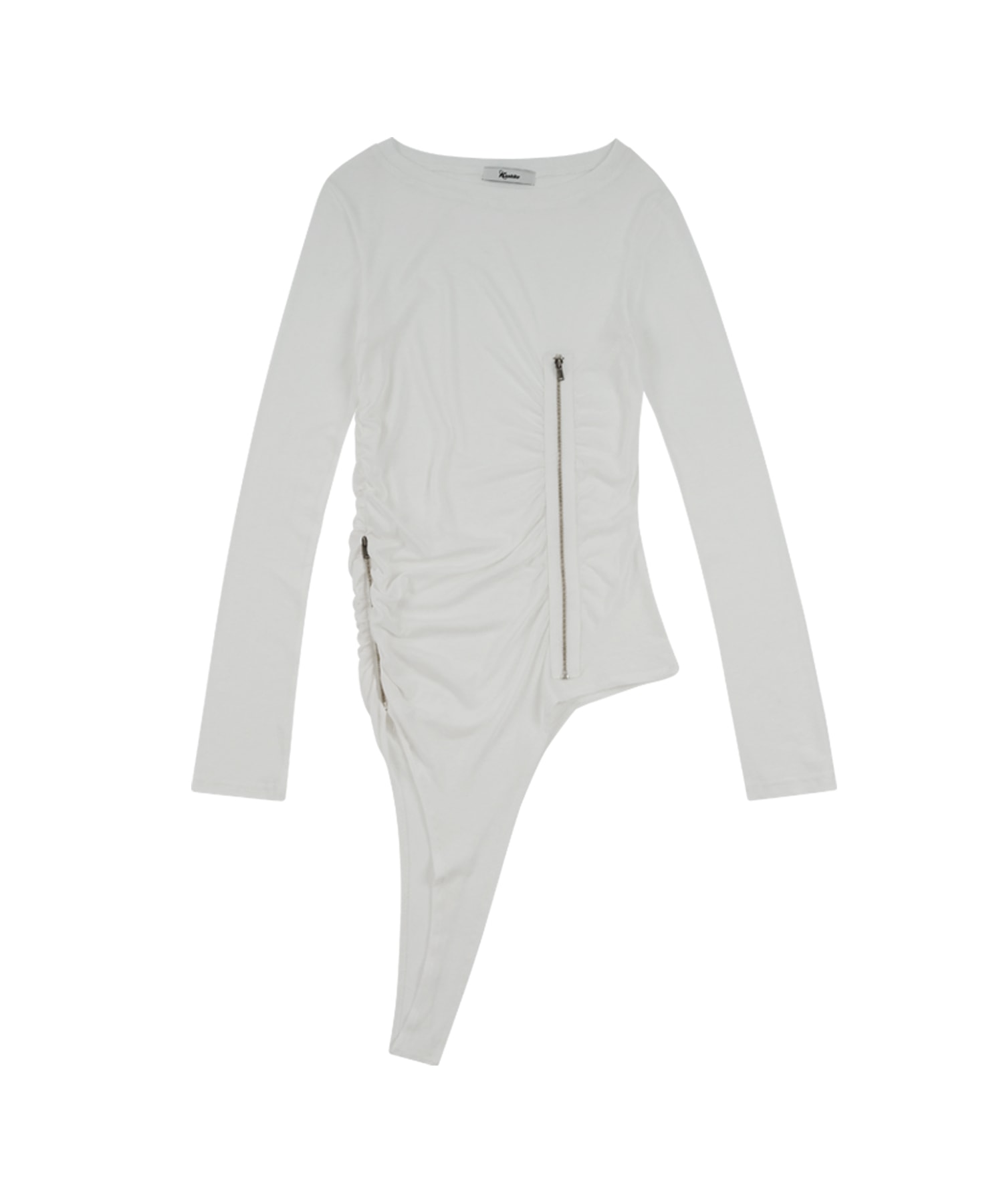 [Restock 10.13] Cut-Out Slash Zip Longsleeve Ivory