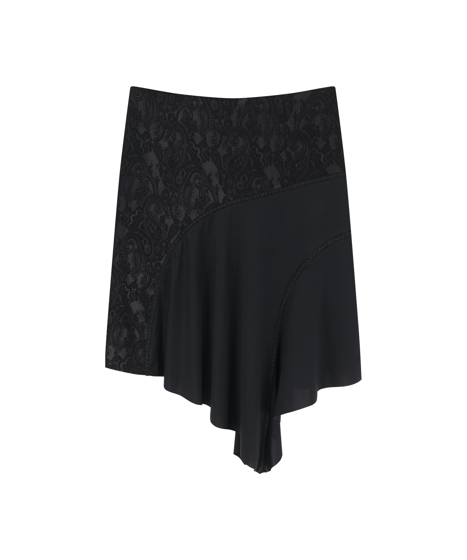 Jacquard Braided Midi Skirt