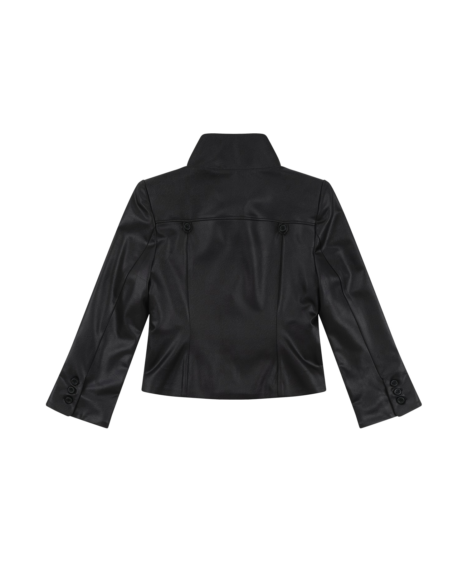Quarter Cut High-Neck Jacket Black