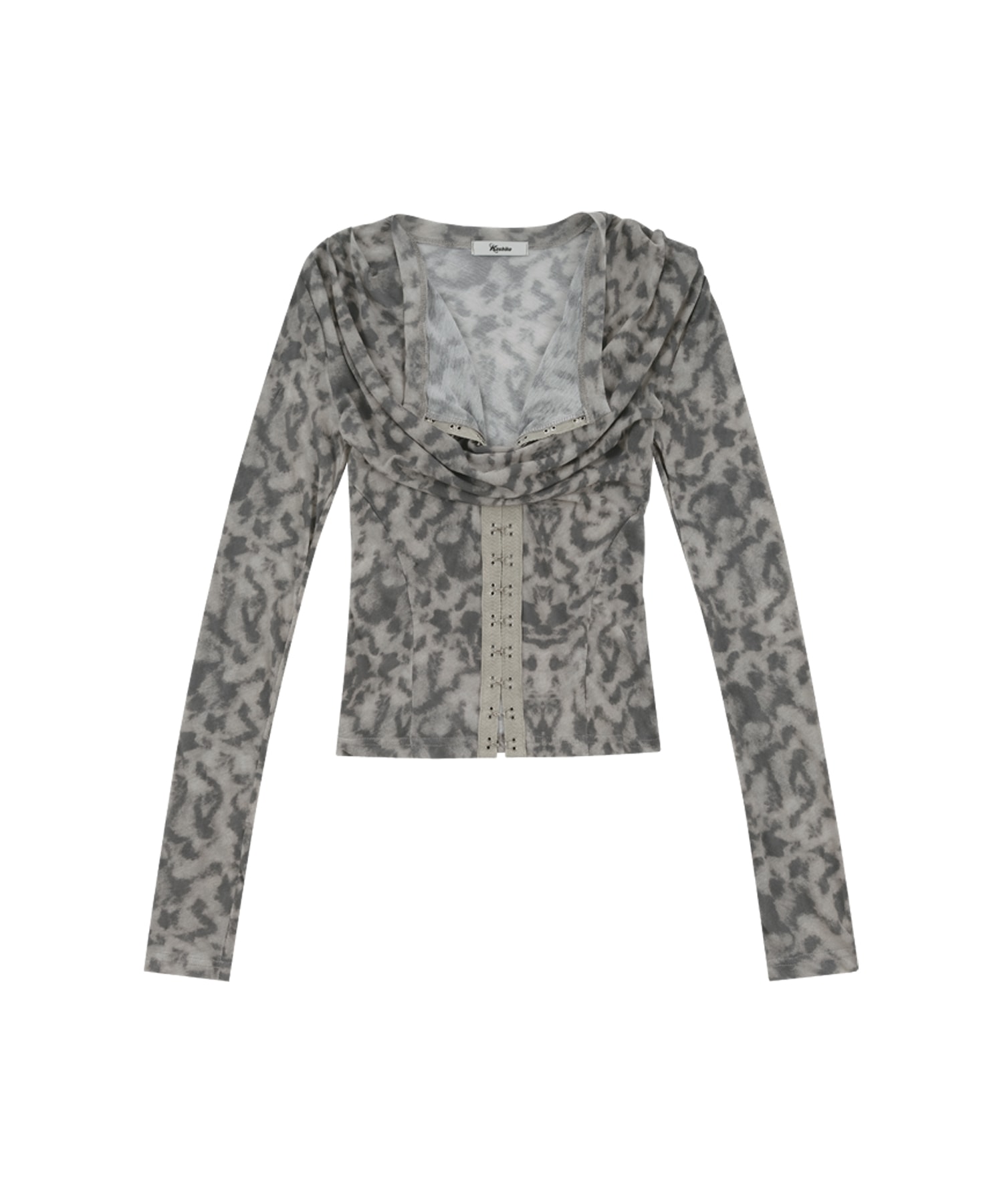 Romantic Hook Corset Top Leopard
