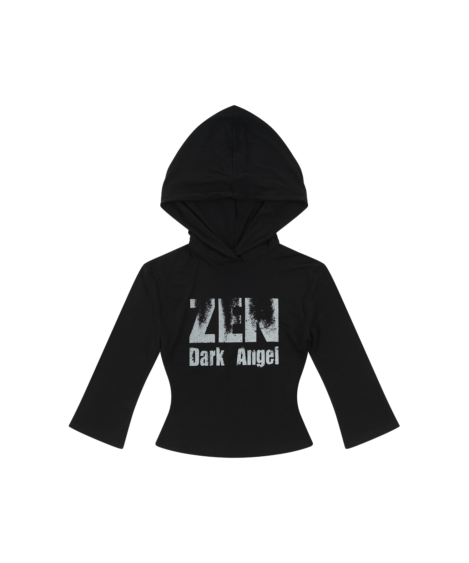 Zen Angel Hoodie Top Black