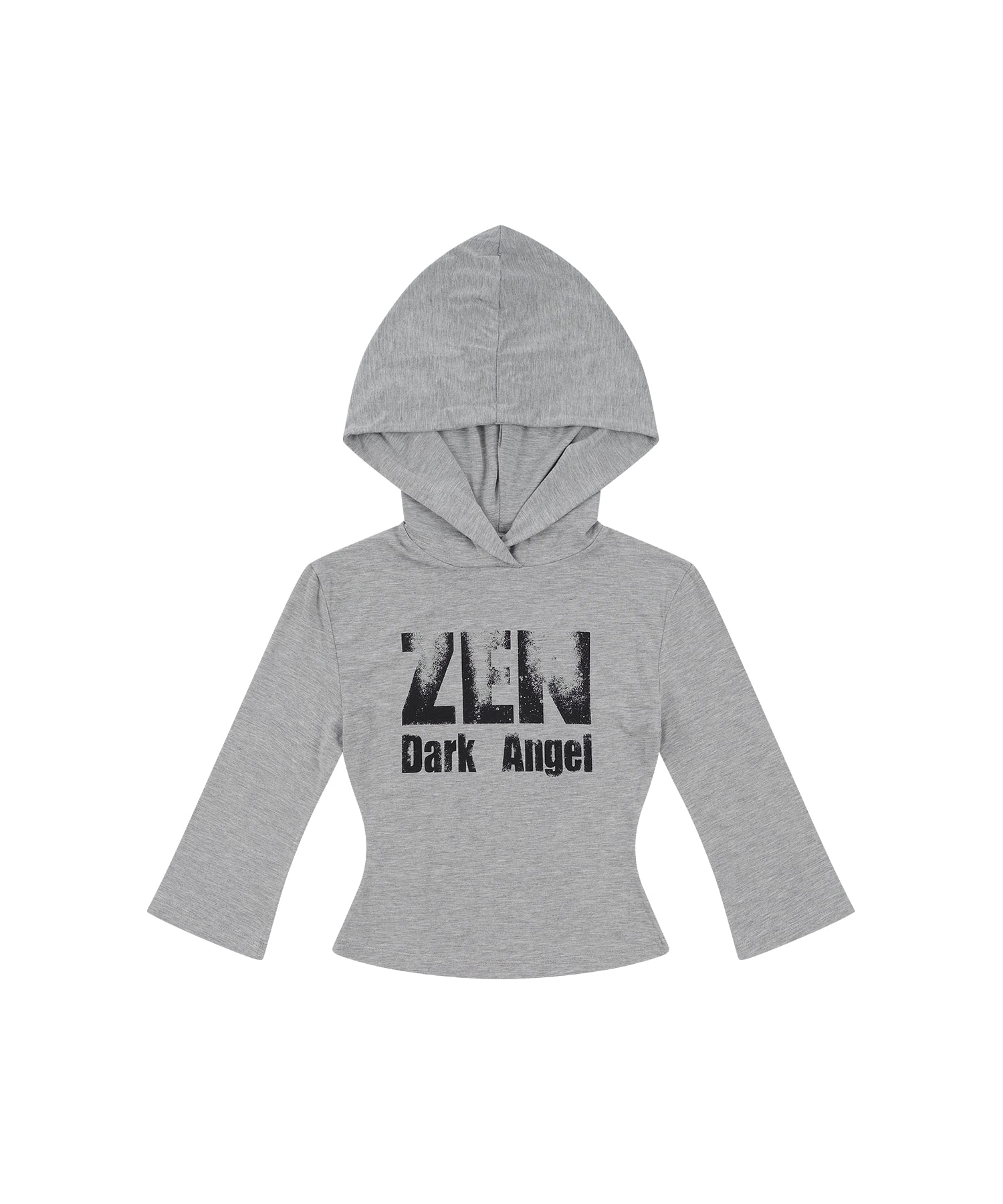 Zen Angel Hoodie Top Grey