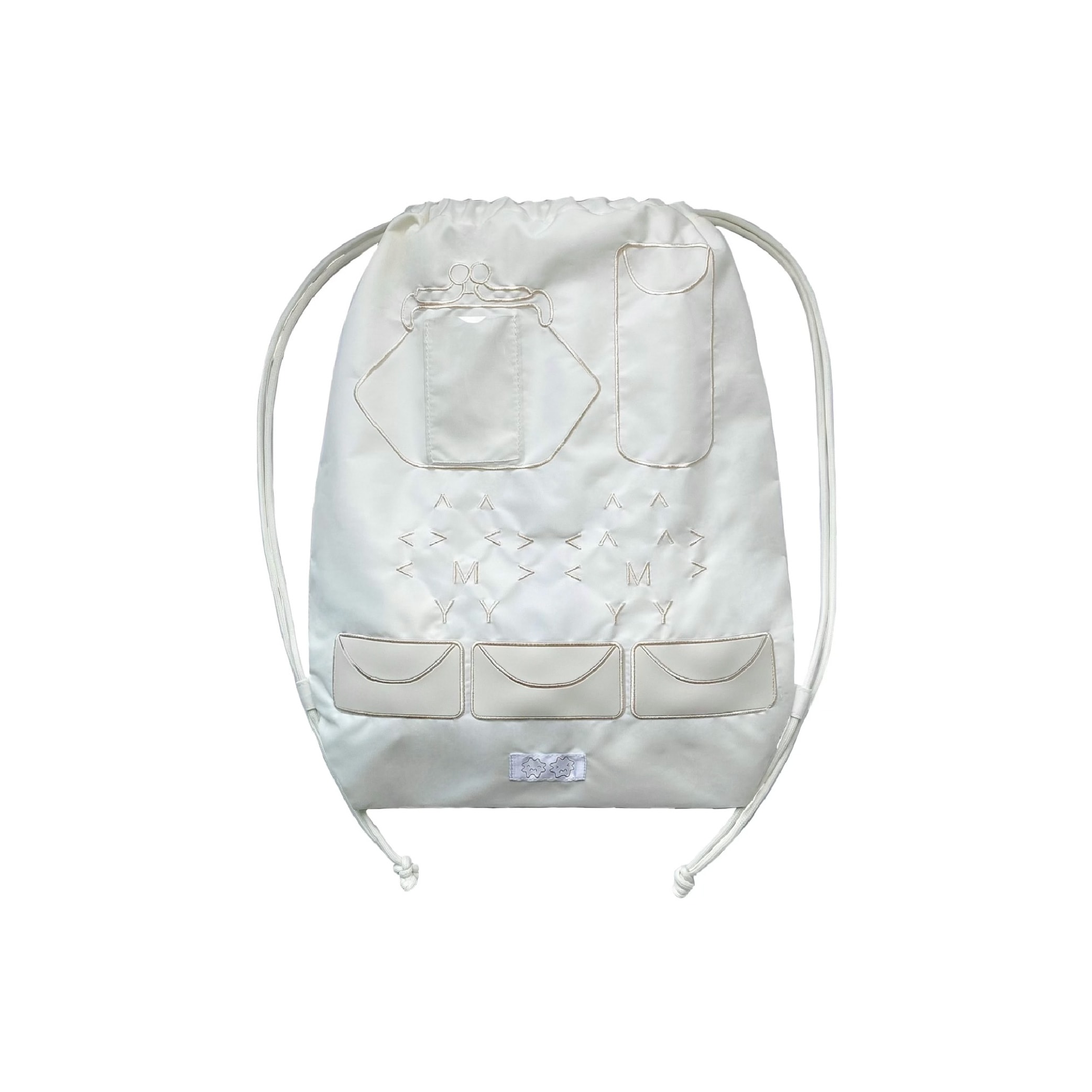 nylon pocket stitch string backpack