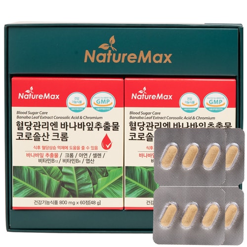 혈당관리엔 바나바추출물 코로솔산 크롬 1통