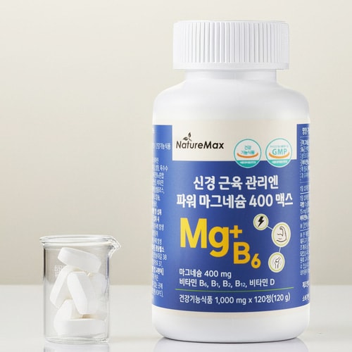 신경 근육 관리엔 파워 마그네슘 400 맥스 120정 4개월분 1통