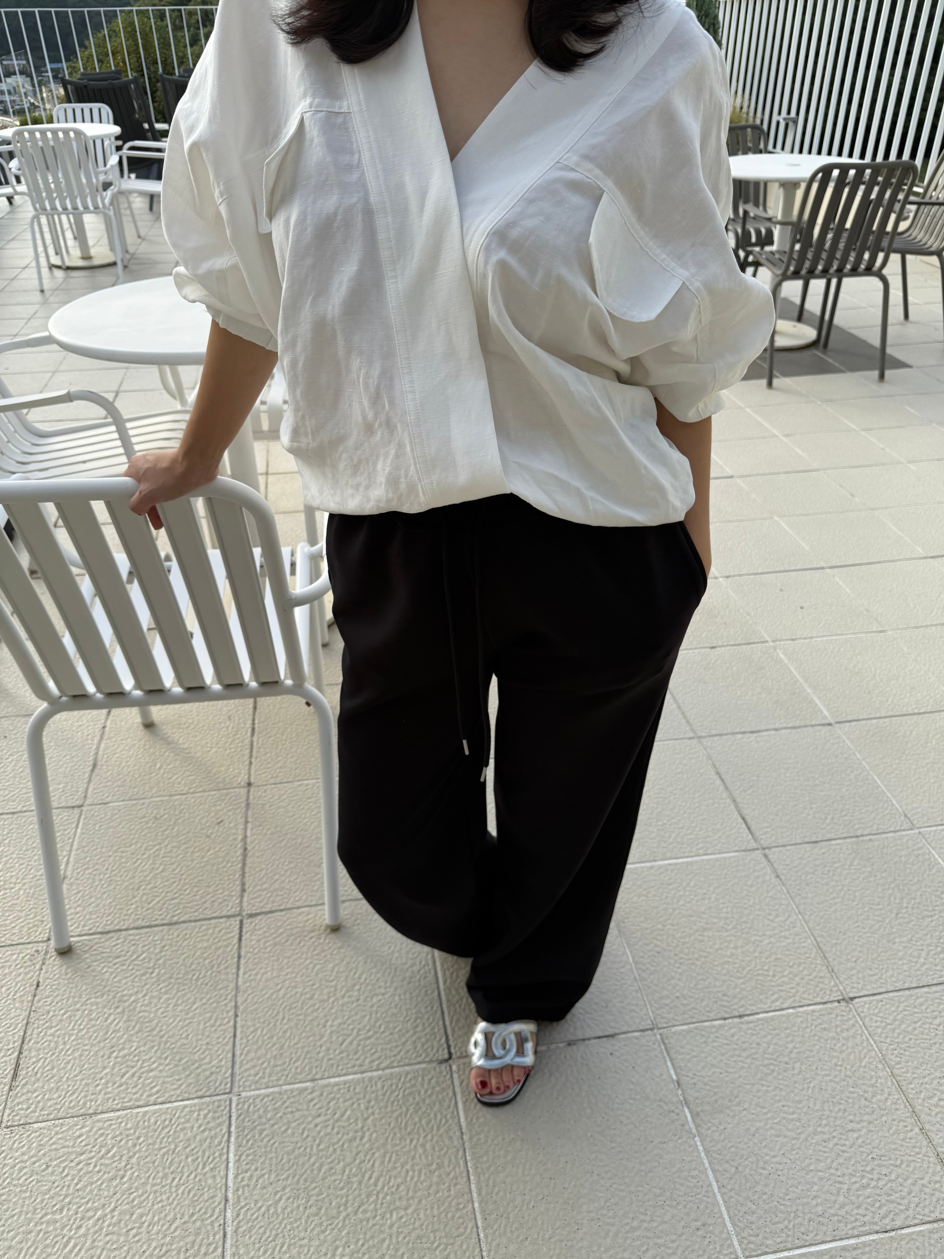linen blouse (2color)