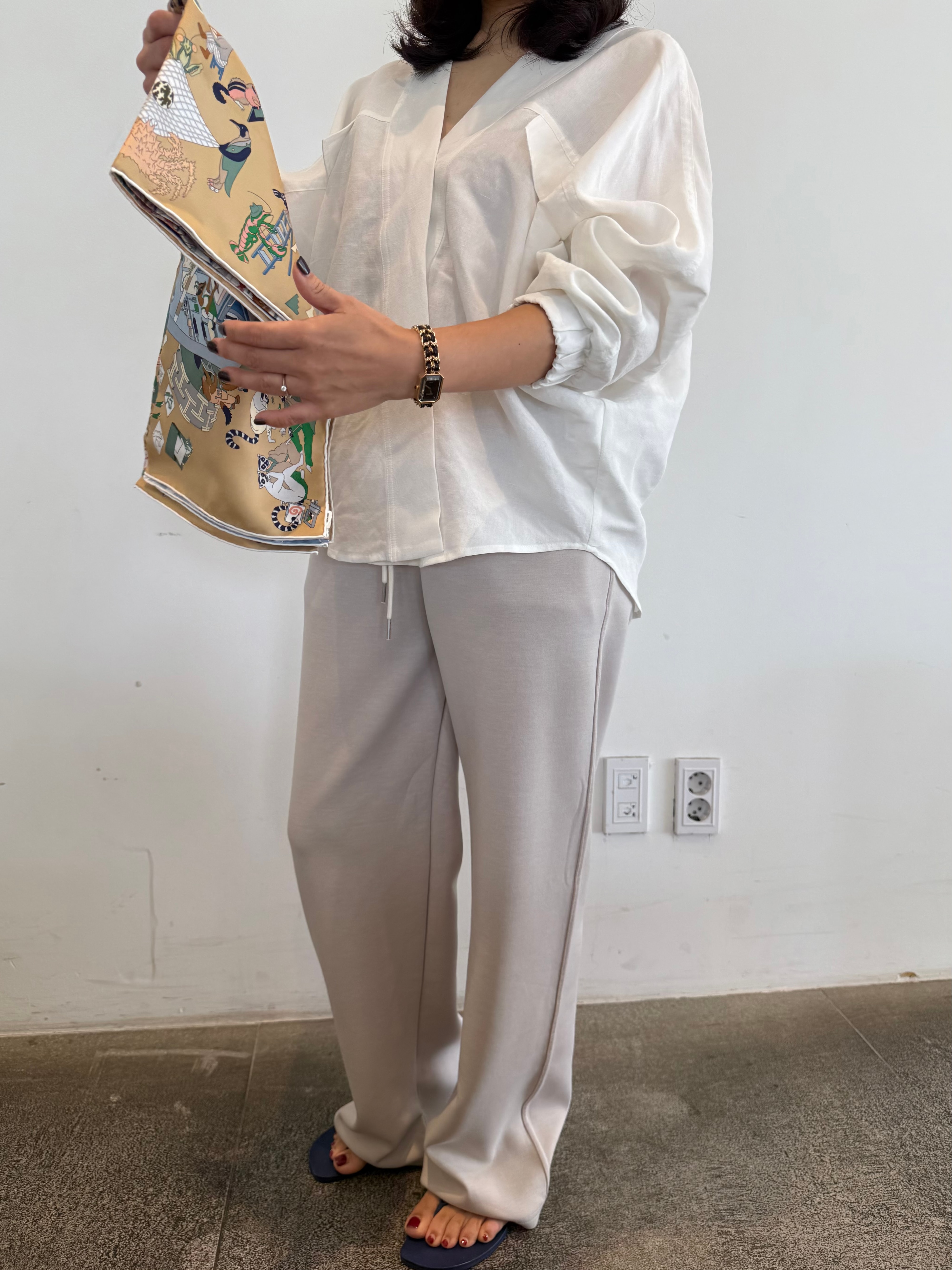 linen blouse (2color)