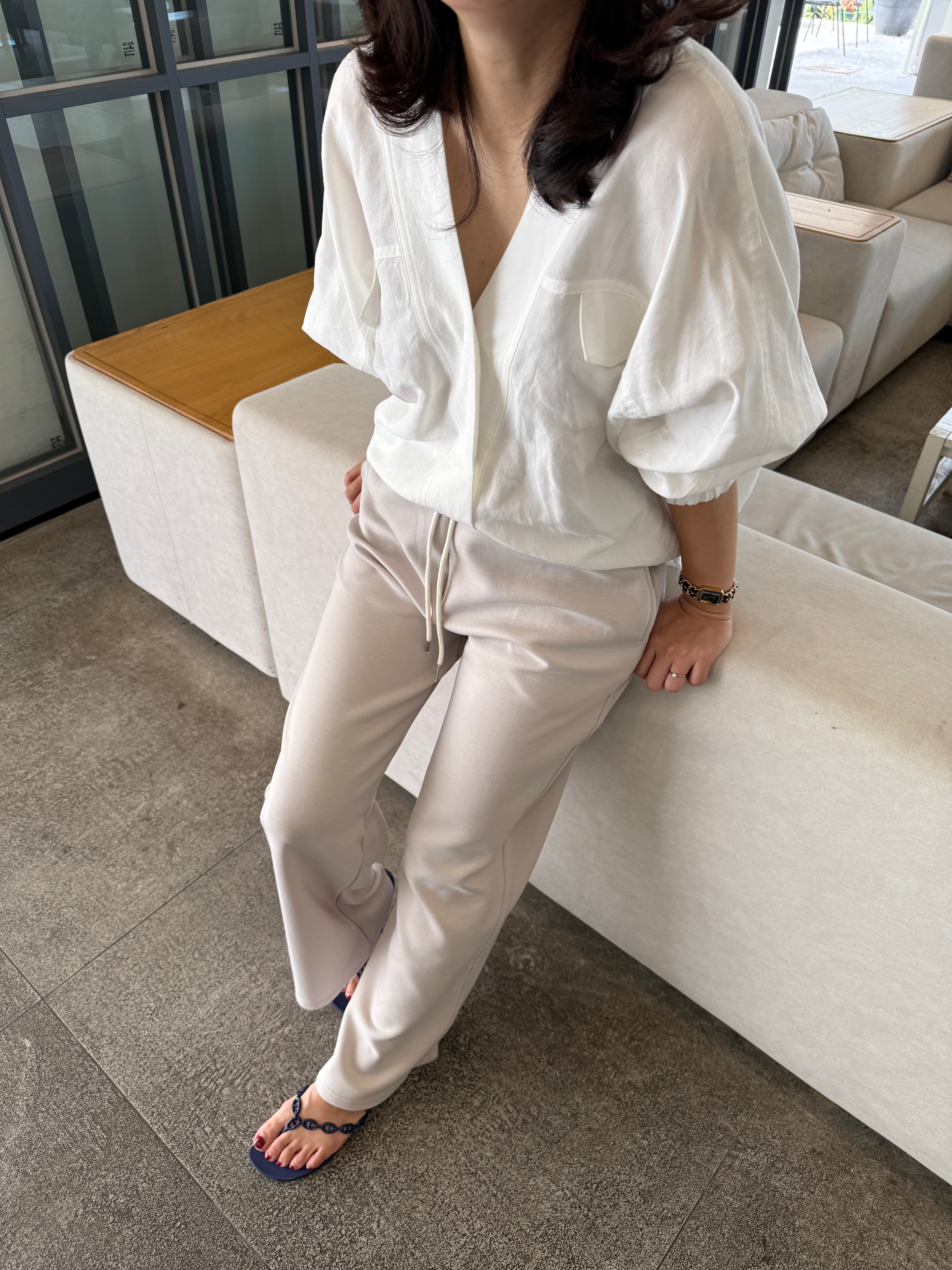 linen blouse (2color)