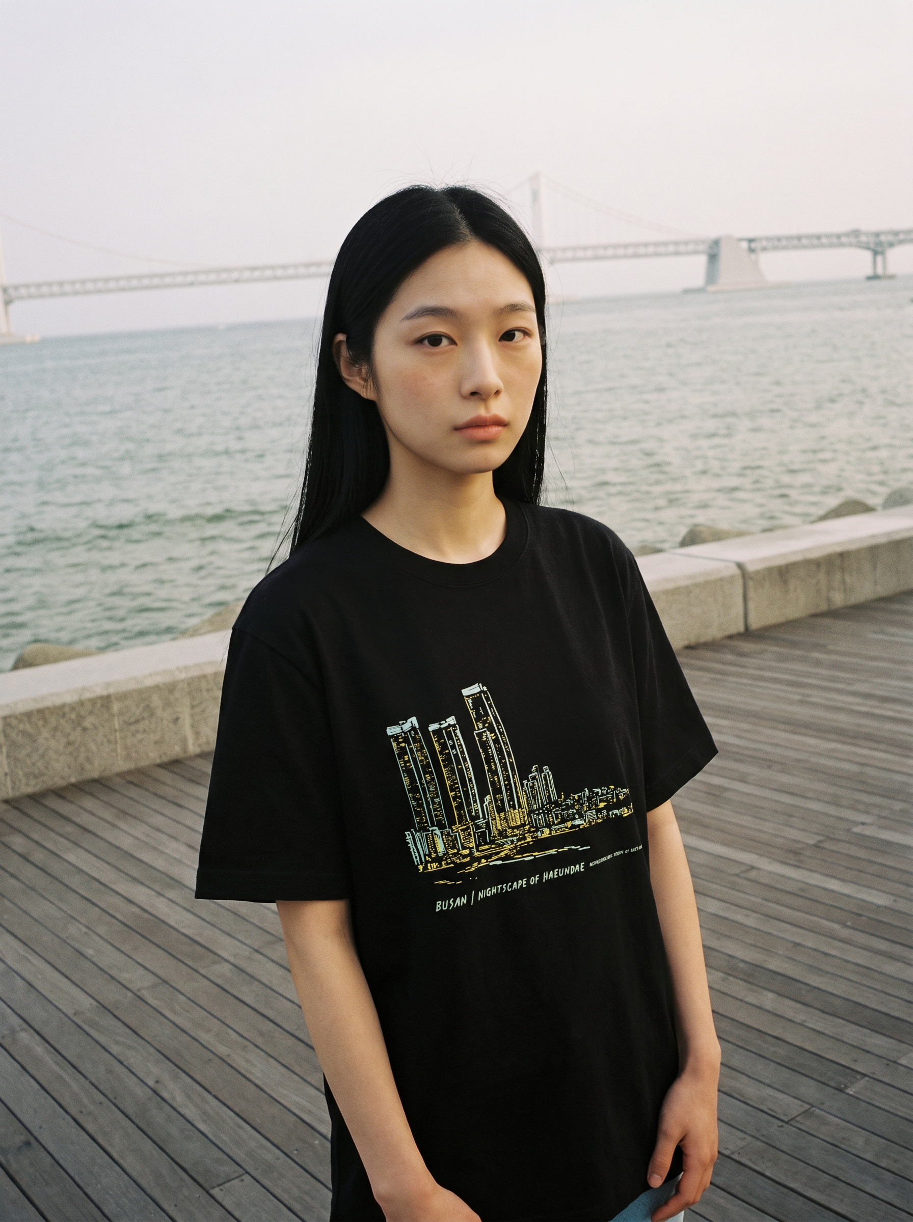 해운대 야경 티셔츠
