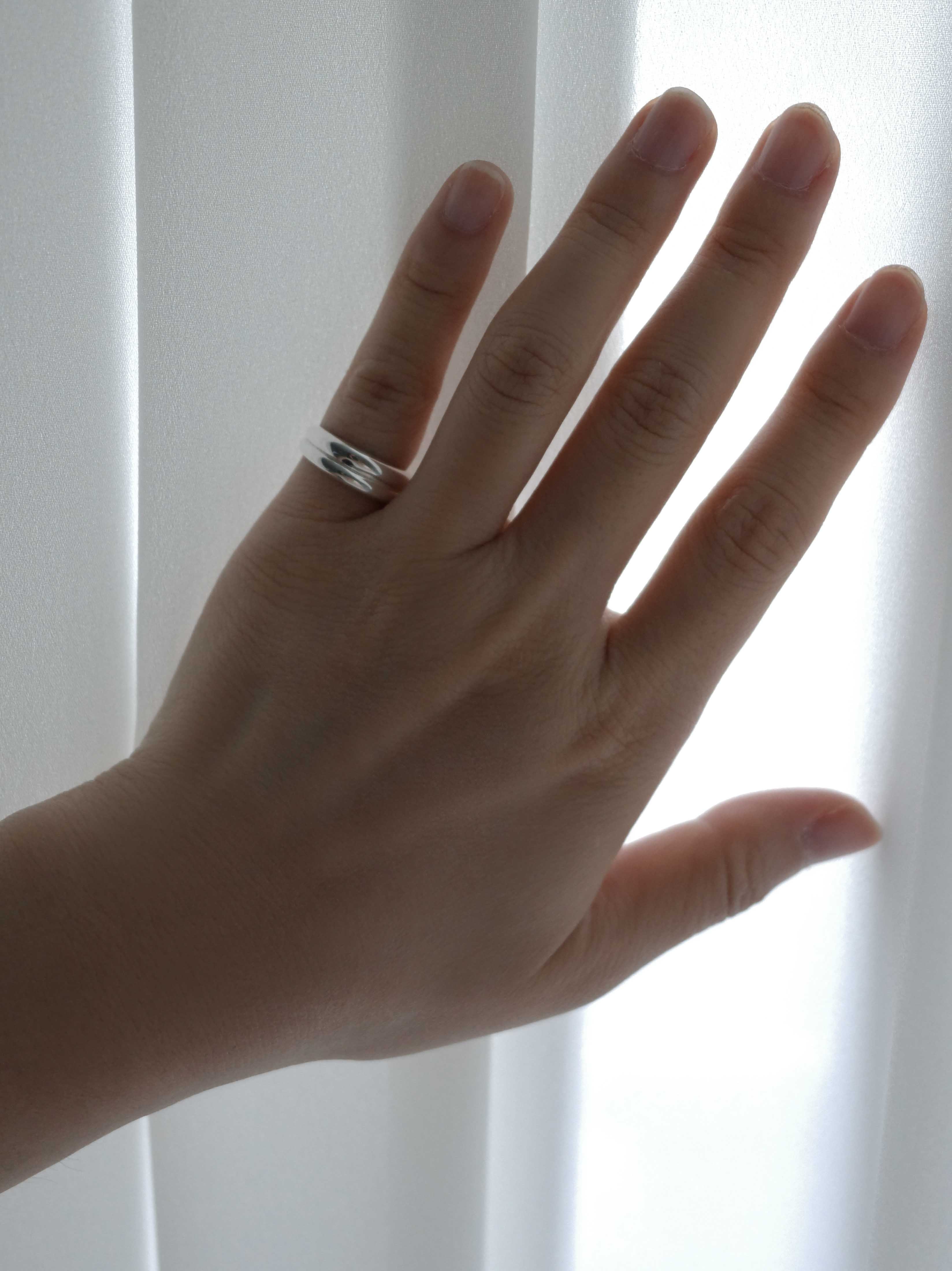 [925 Silver]Double-Layer Bold Open Ring