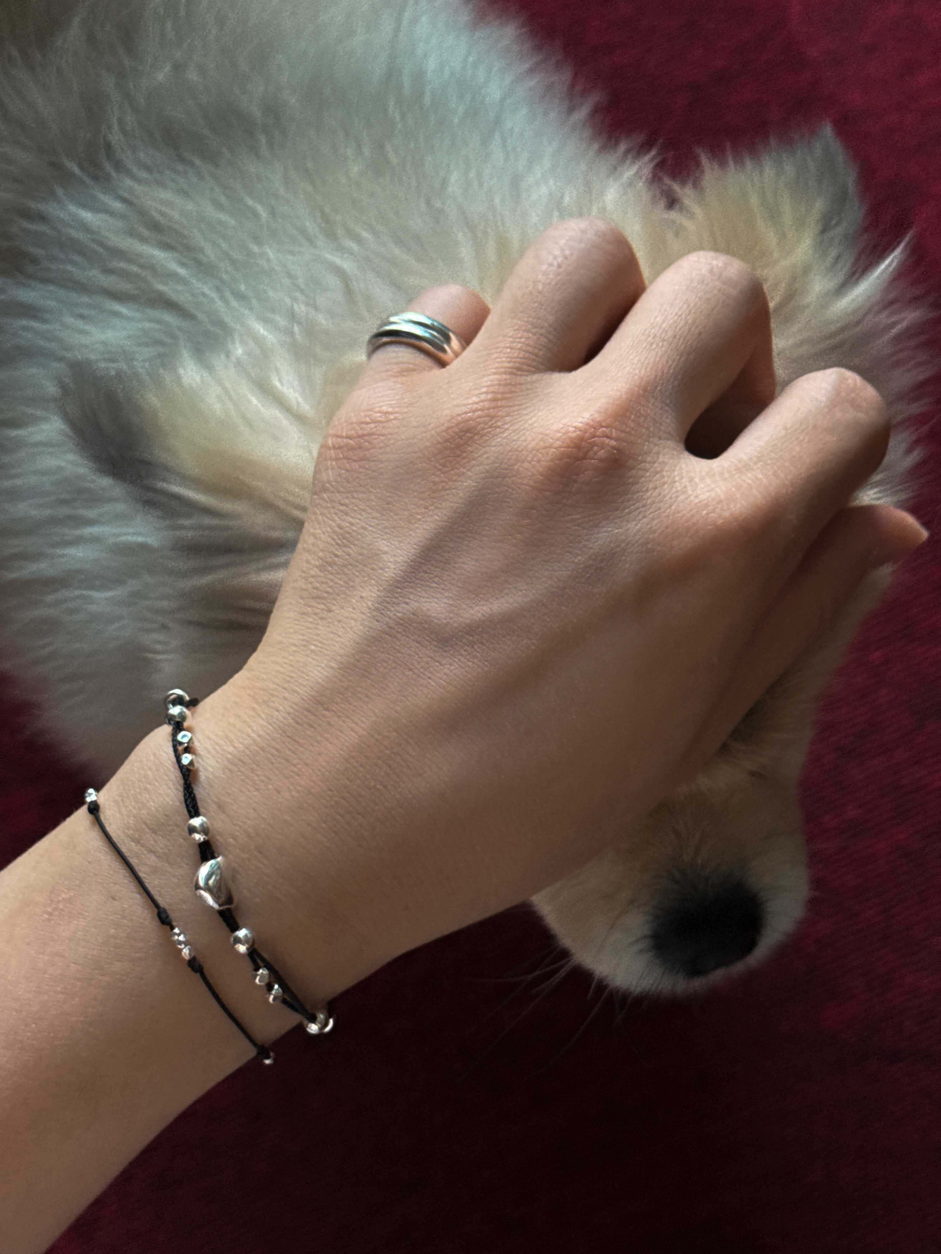 [925 Silver]Double-Layer Bold Open Ring