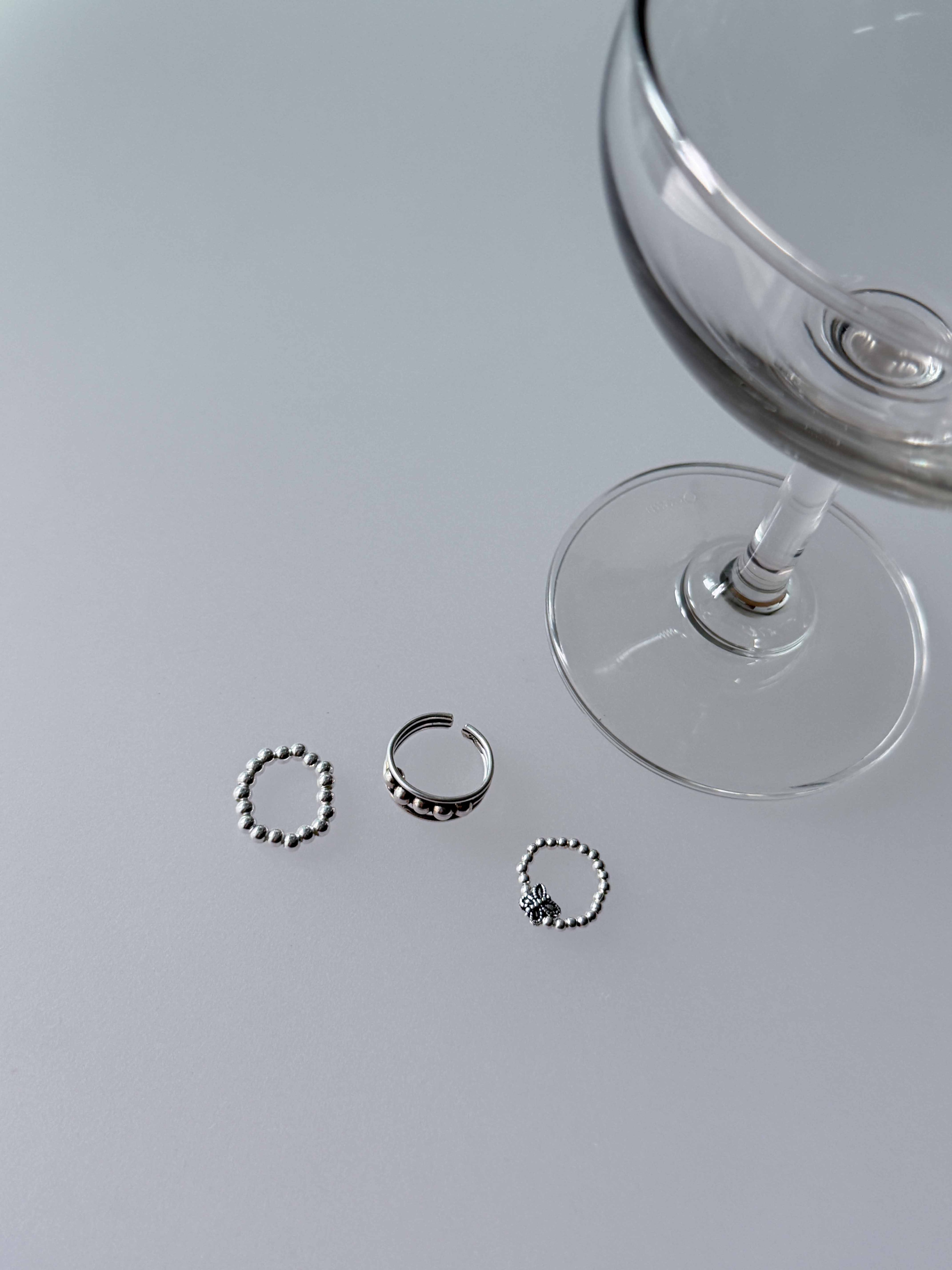 [925 Silver] Butterfly Ball Toe Ring